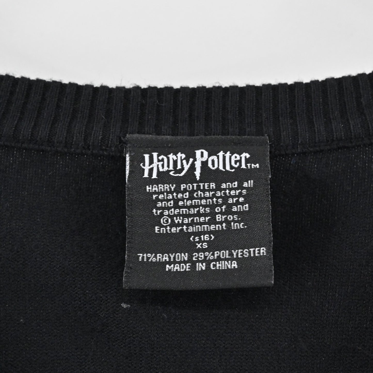 HARRY POTTER Womens Slytherin Cardigan Sz XS Button Front Knit Sweater Hogwarts