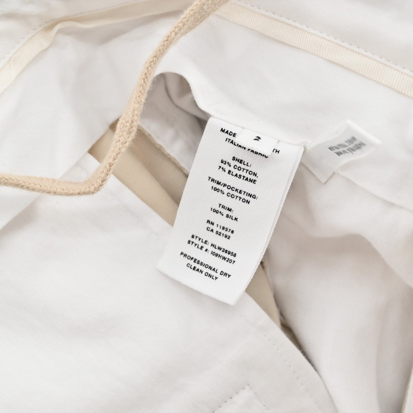 HELMUT LANG Pants Womens Size 2 Solid Beige Slim Straight Classic Trousers