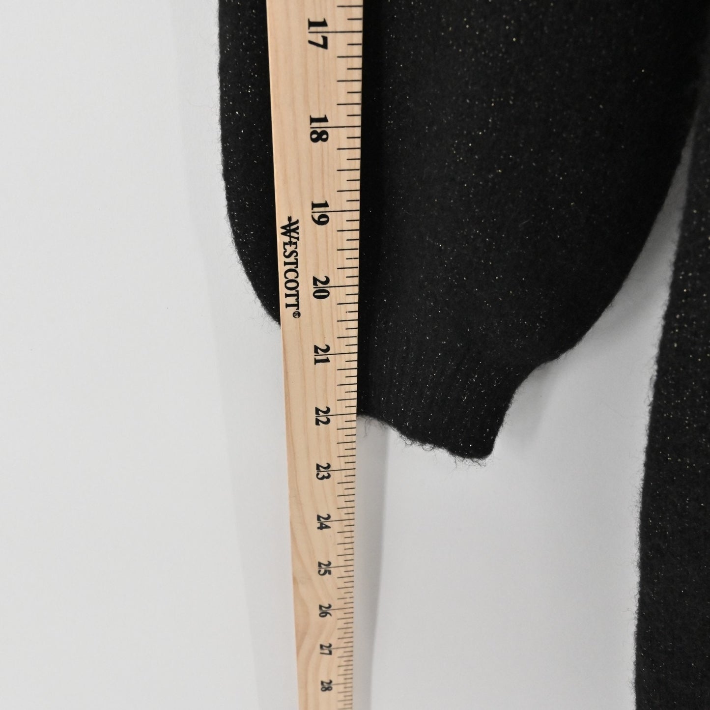 LOFT Metallic Sweater Dress Size XS Black Rhinestone Super Soft Knit Long Sleeve