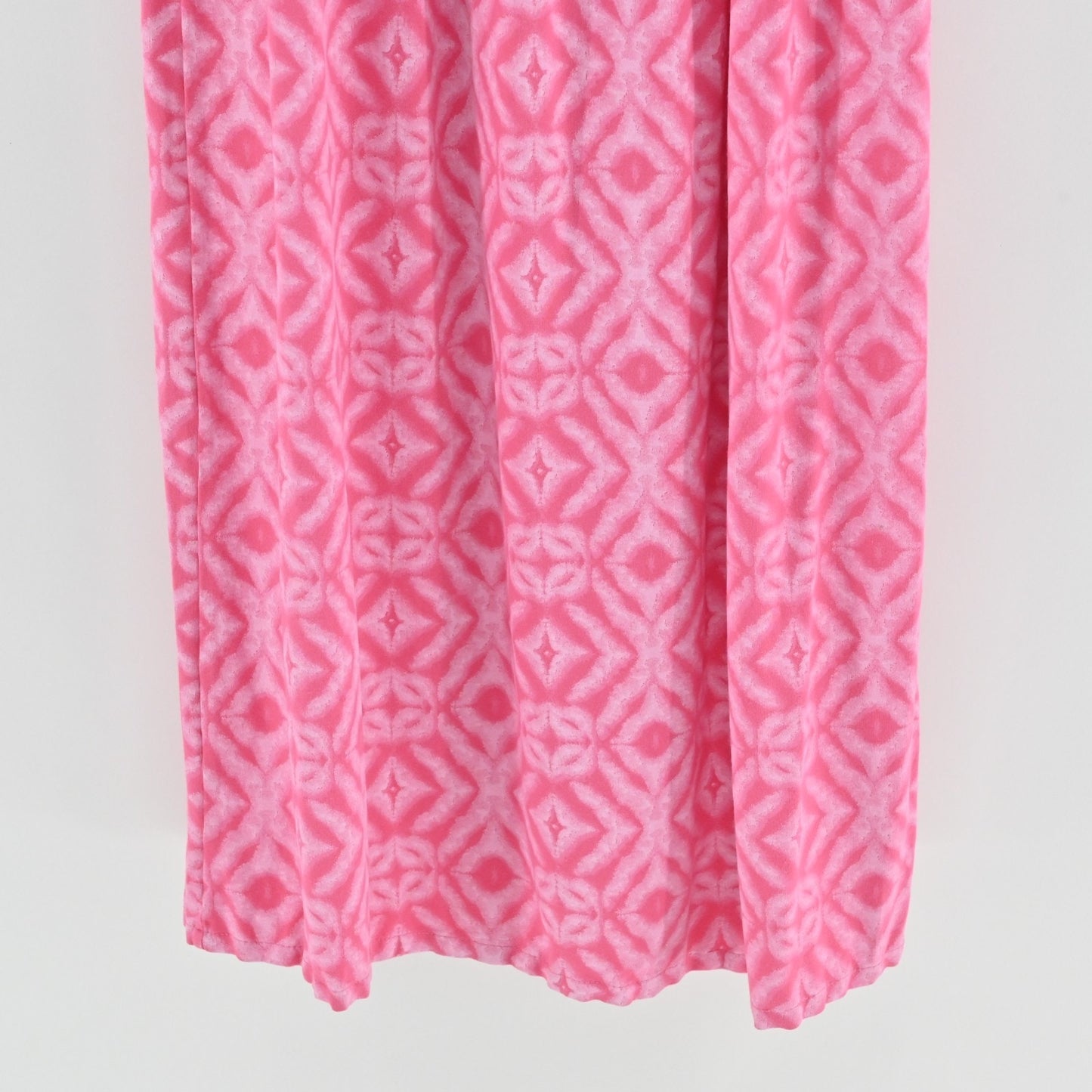 Fresh Produce Pink Ikat Maxi Dress Size S Babydoll Tank Smocked Stretch Beach