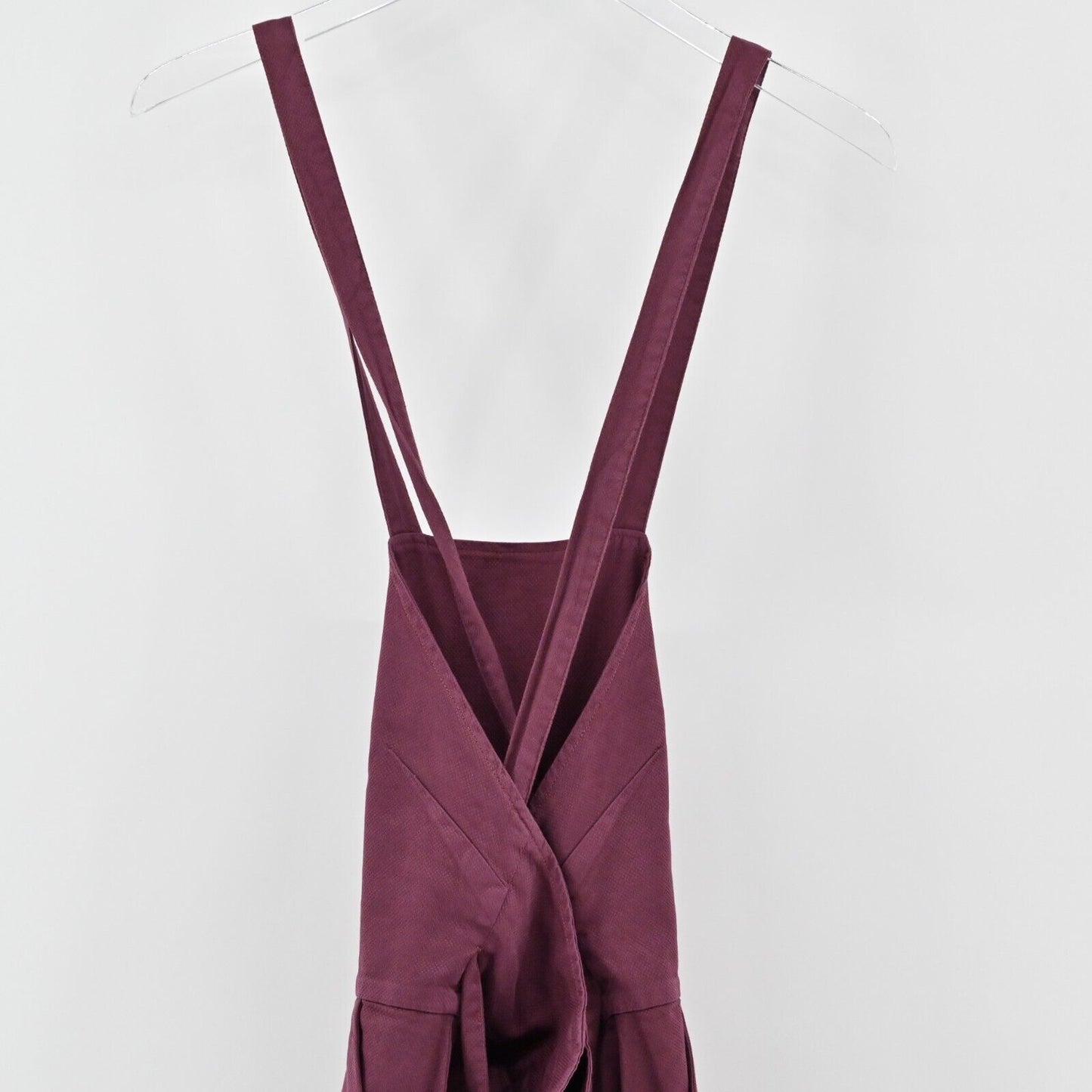 MARINE LAYER Jumpsuit Womens Sz 2 Tess Cabernet Wide Leg Cotton Overalls Maroon