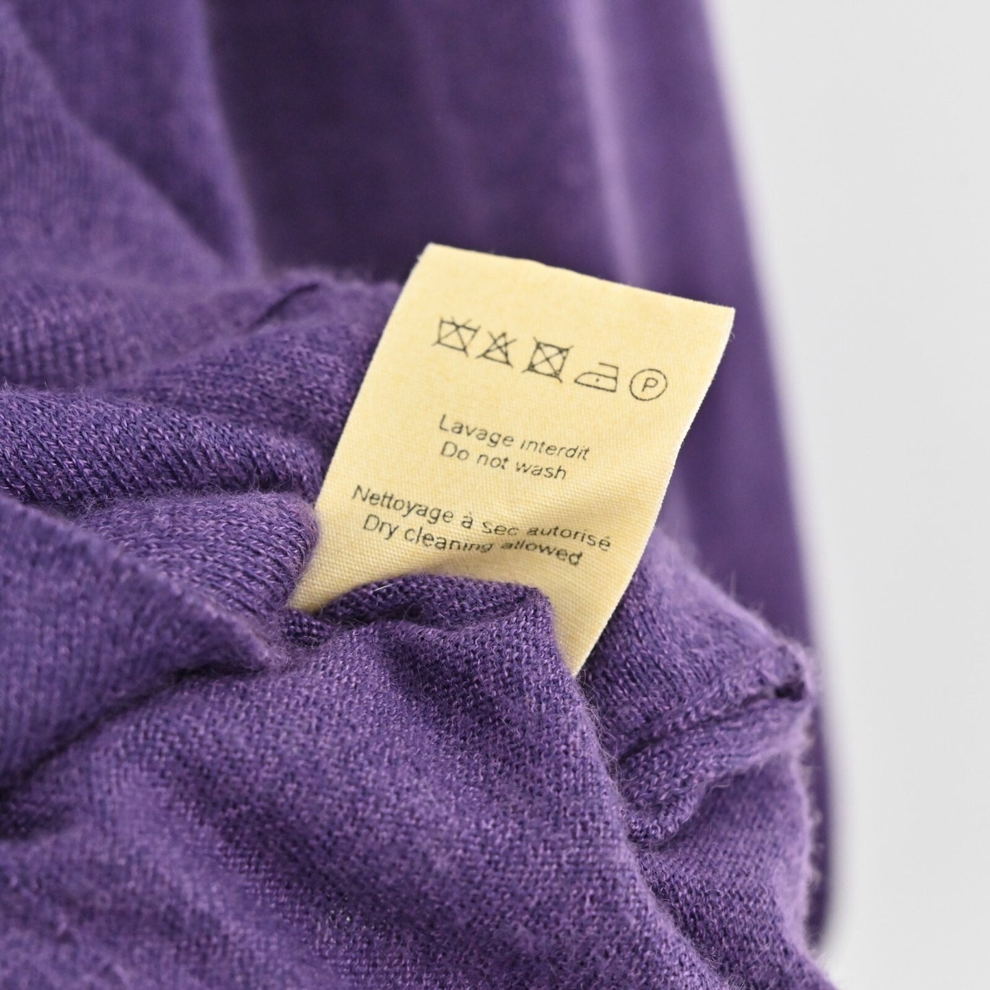 NINA RICCI Sweater Womens Size M Cashmere Blend Purple VNeck Knit Cardigan