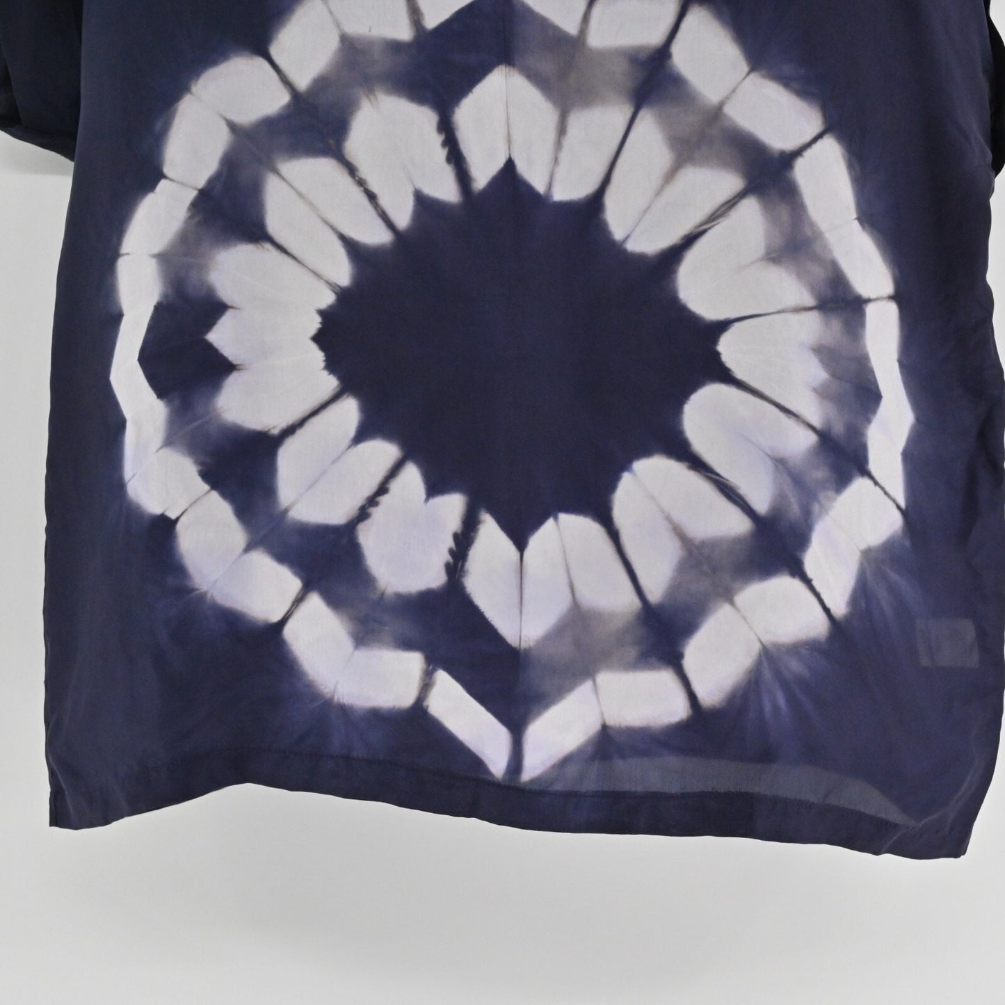 Roberta ROLLER RABBIT Womens Silk Tie Dye Top Sz XS S Navy Short Cap Sleeve Boho