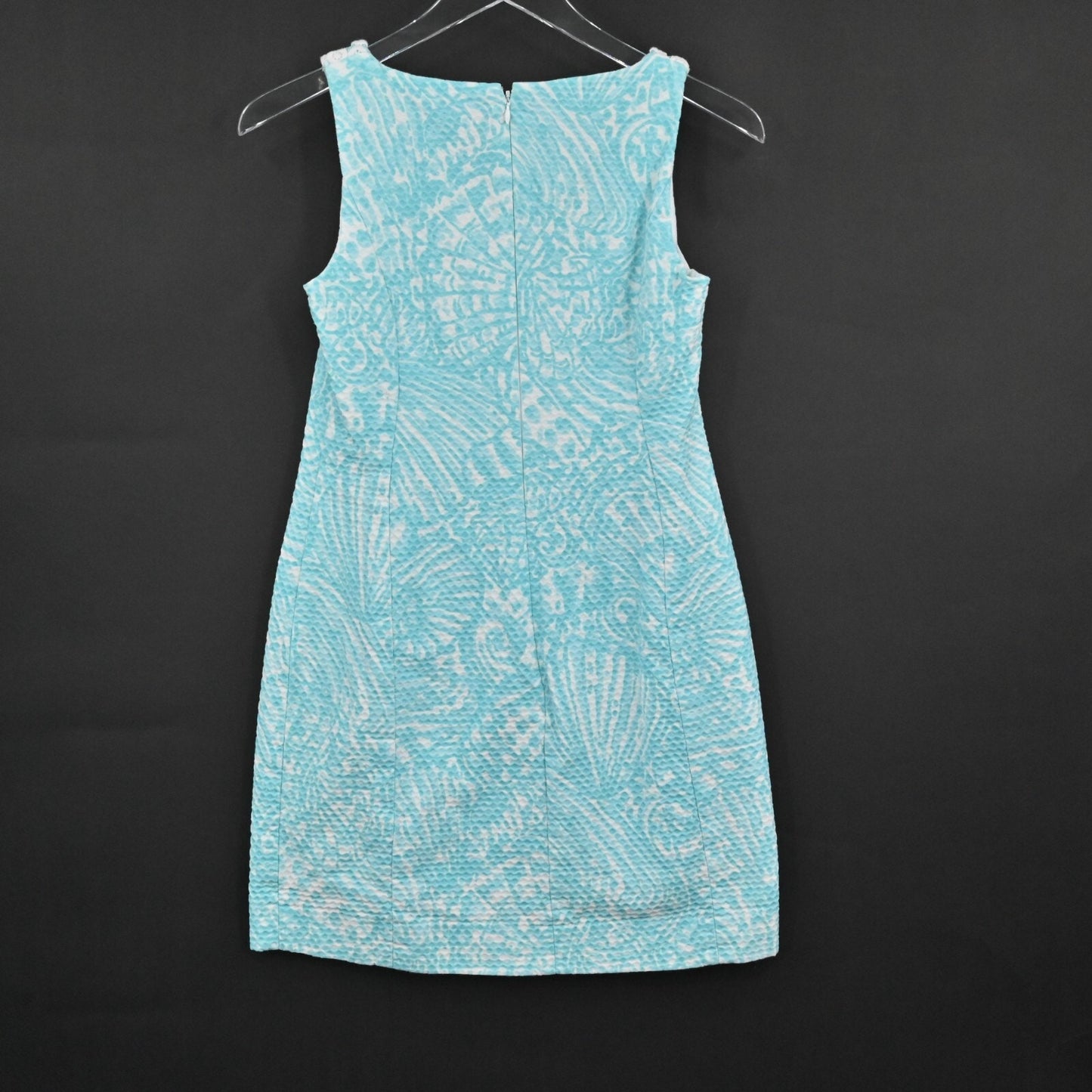 LILLY PULITZER MacFarlane Dress Size 2 Shorely Blue Sea Cups Sleeveless Shift