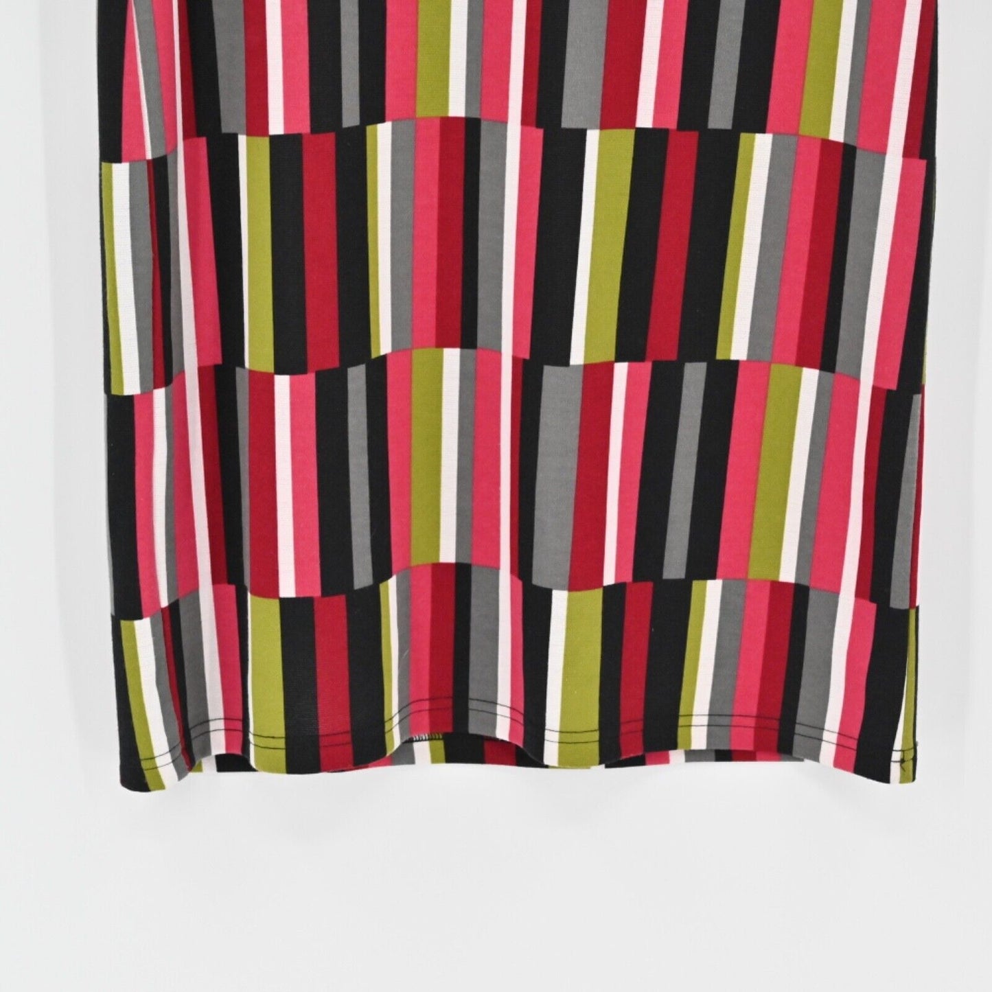 TRACY NEGOSHIAN Dress Womens Size Small Marisa Retro 70s Striped Scoop Neck Knit