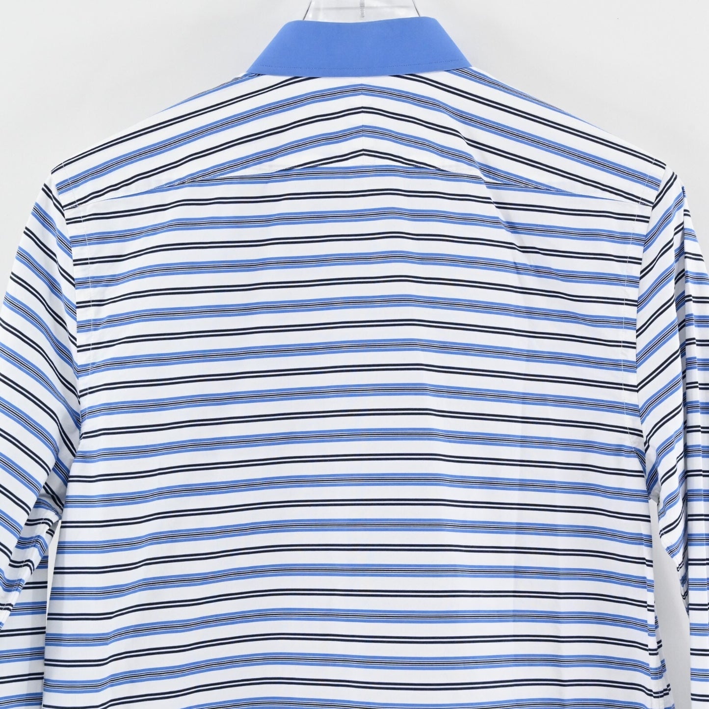 RALPH LAUREN Top Womens Size 10 Purple Label Blue Stripe Button Front Collection