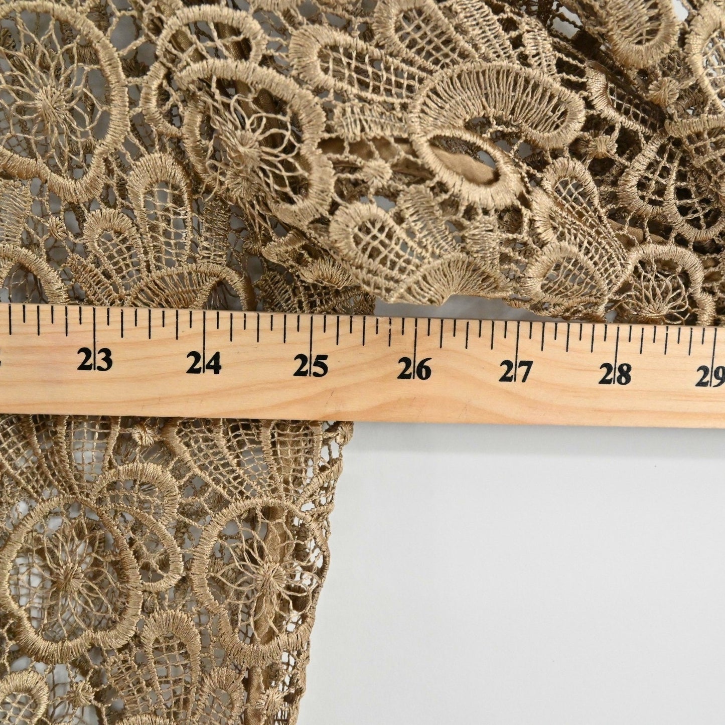 CHICHOS Womens Crochet Jacket Size 3 / XL Tan Lace Floral Blazer Dainty Feminine