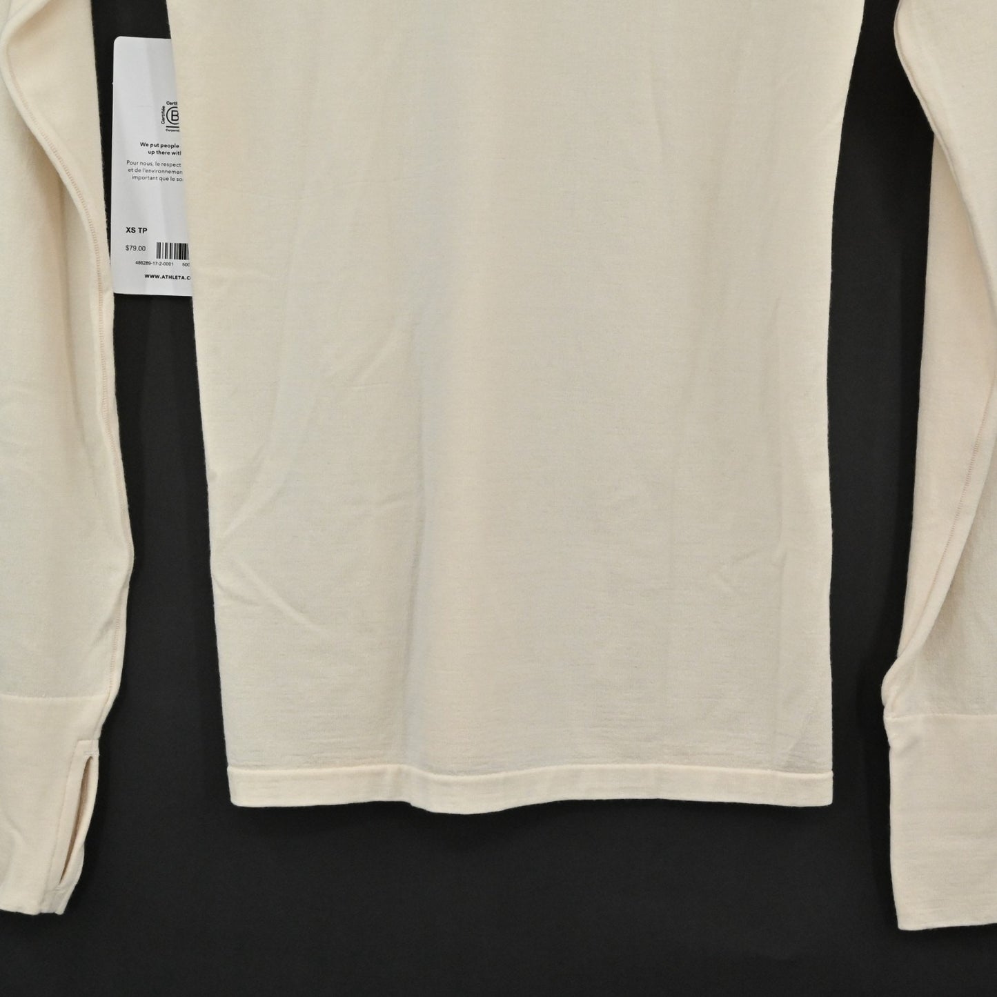 Athleta Foresthill Ascent Turtleneck Top Womens XS Cream Warm Long Sleeve Ski