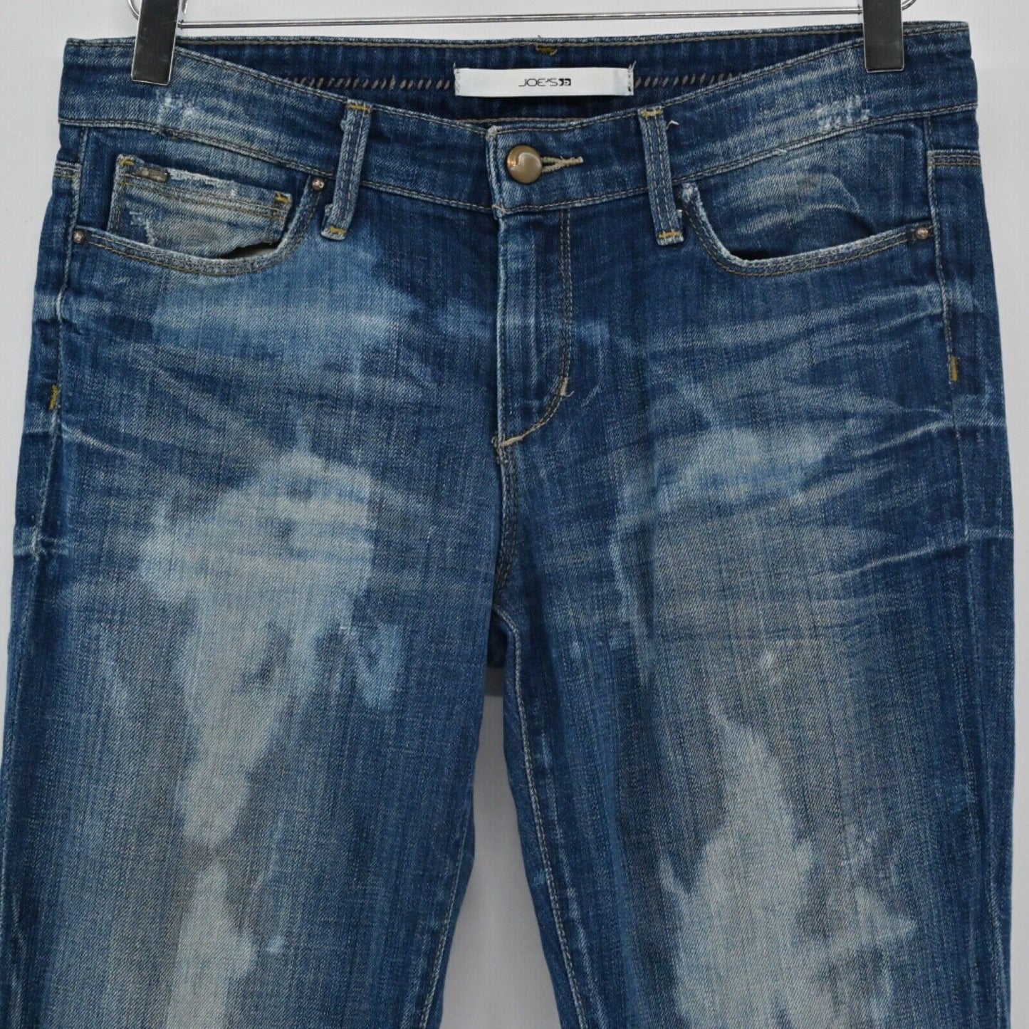 JOES JEANS Jeans Womens Size 26 Dark Bleach Wash Bootcut Low Rise Stretch Grunge