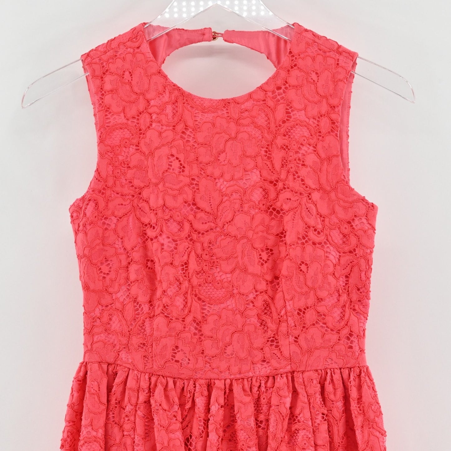 Kate Spade High Low Lace Dress Size 00 Take A Walk On The Wild Side Geranium