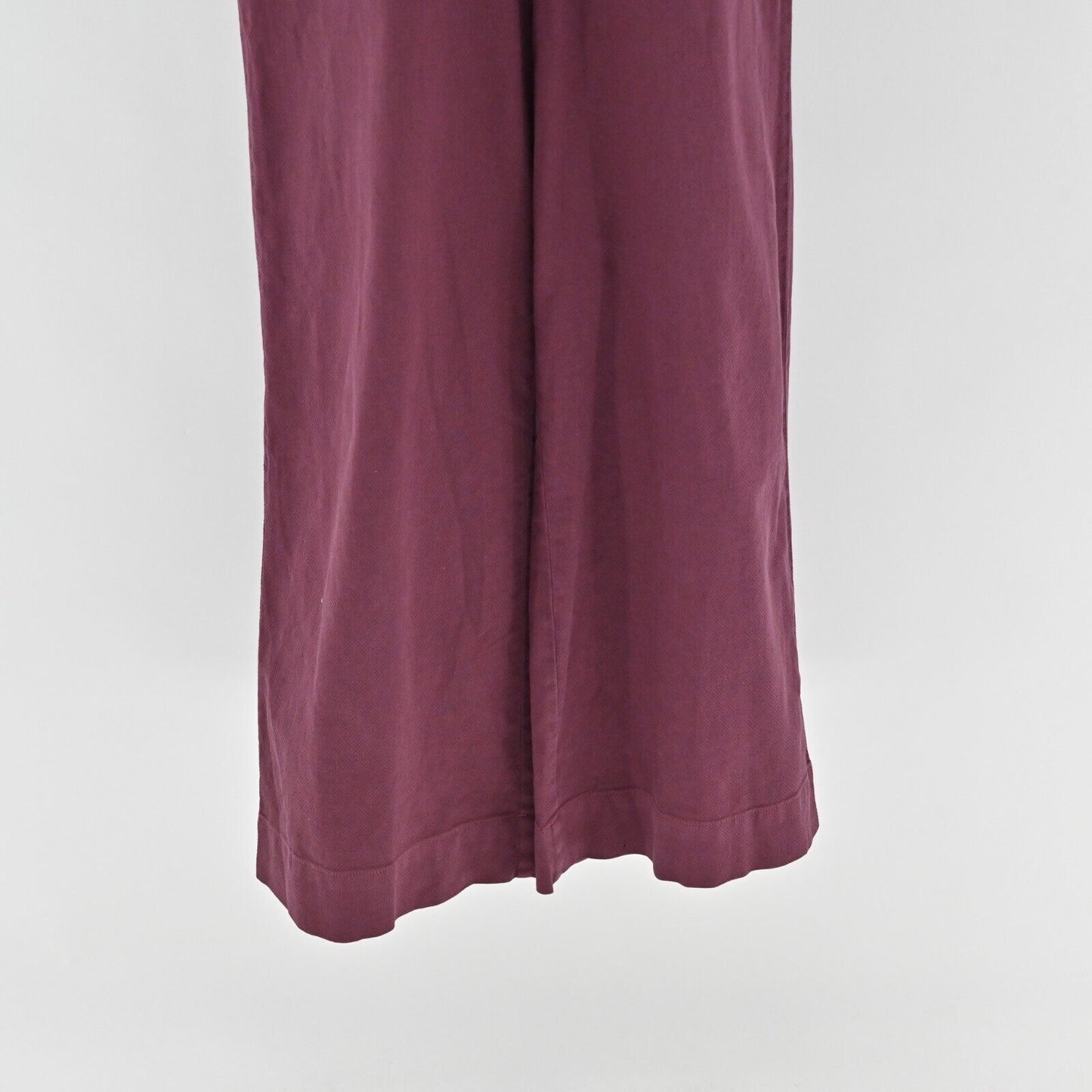 MARINE LAYER Jumpsuit Womens Sz 2 Tess Cabernet Wide Leg Cotton Overalls Maroon