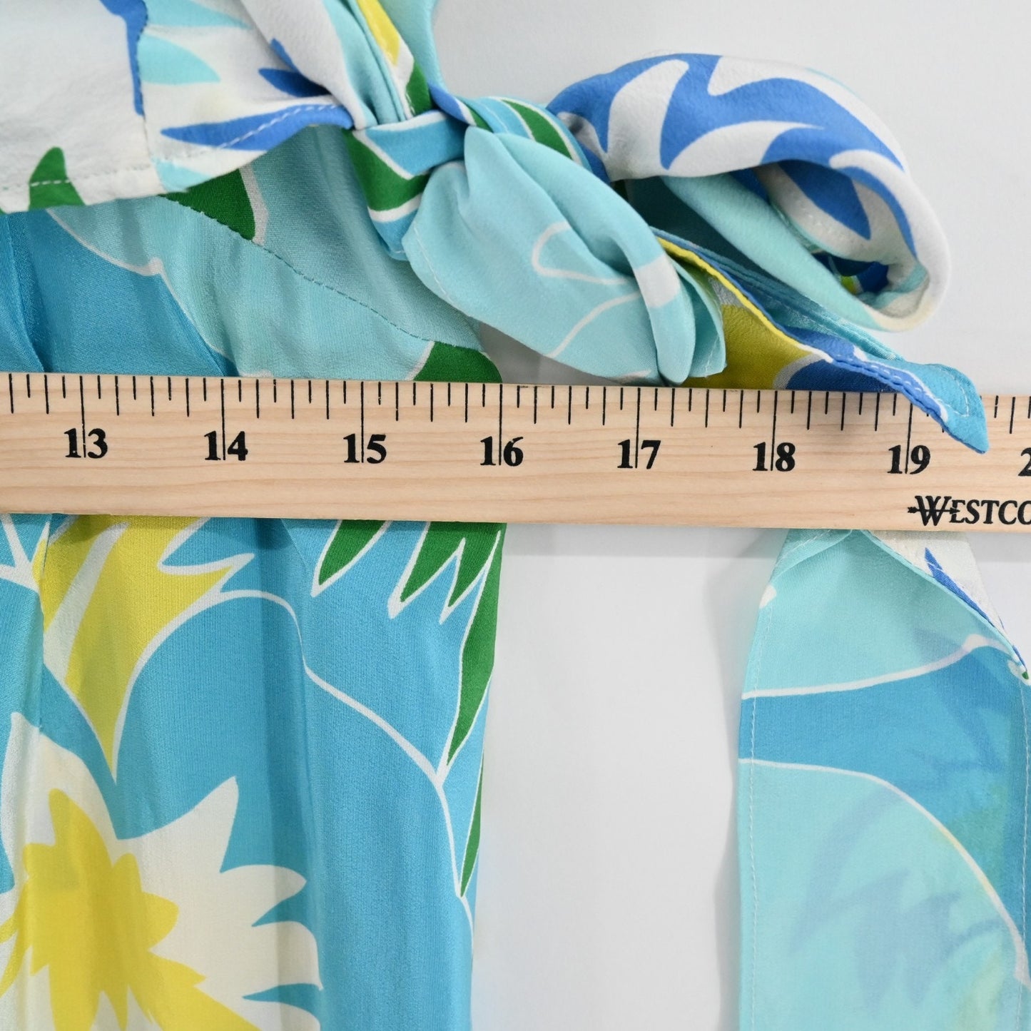 Vtg Maggy London Silk Maxi Dress Size 10 Floral Tropical Print Blue Sleeveless