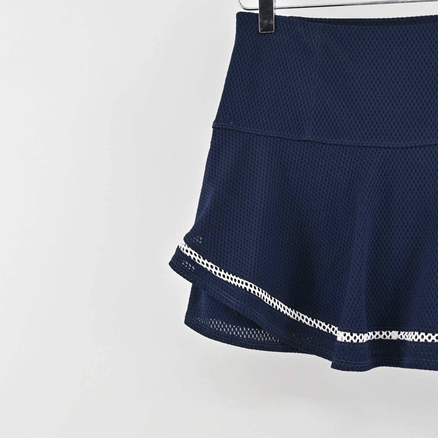 Lucky in Love Tiered Tennis Skort Size S Navy White Golf Athletic Pickle Ball