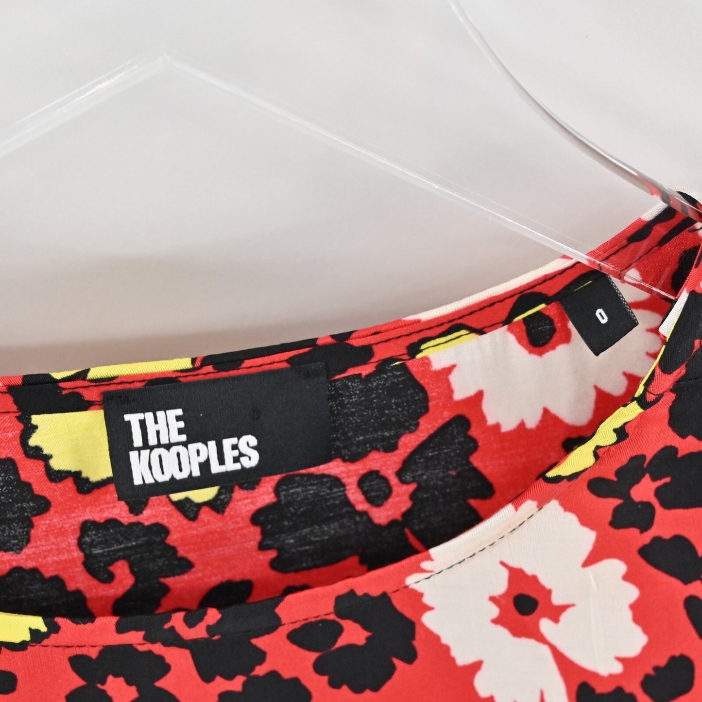 THE KOOPLES Wild Blossom Dress Size XS Floral Print Red Black Mini Maximalist