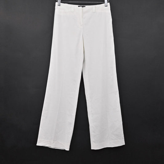 Vtg EMPORIO ARMANI Womens Pants Size 8 White Wide Leg Mid Rise Trousers Casual