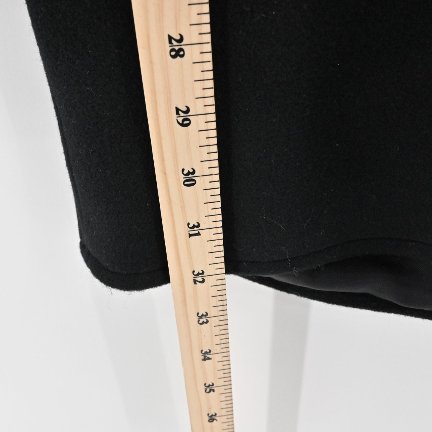 Vtg ANNE KLEIN Womens Wool Pea Coat Size XS Black Mid Double Breasted USA 90s