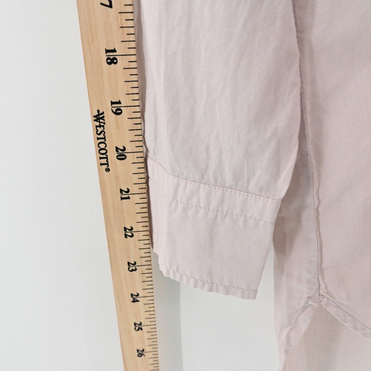JAMES PERSE Top Womens Size 1 S Blouse Standard Blush Button Front Cotton Tunic