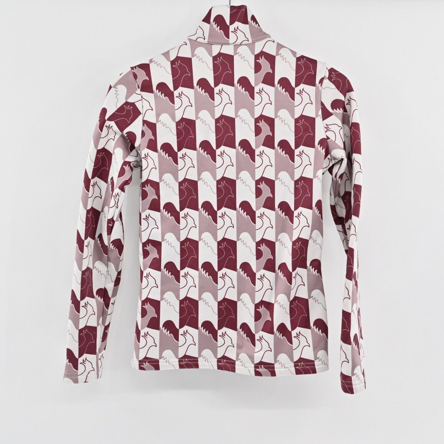 ROSSIGNOL Jacket Womens Size XS Red Rooster Print Palmares Quarter Zip Pullover