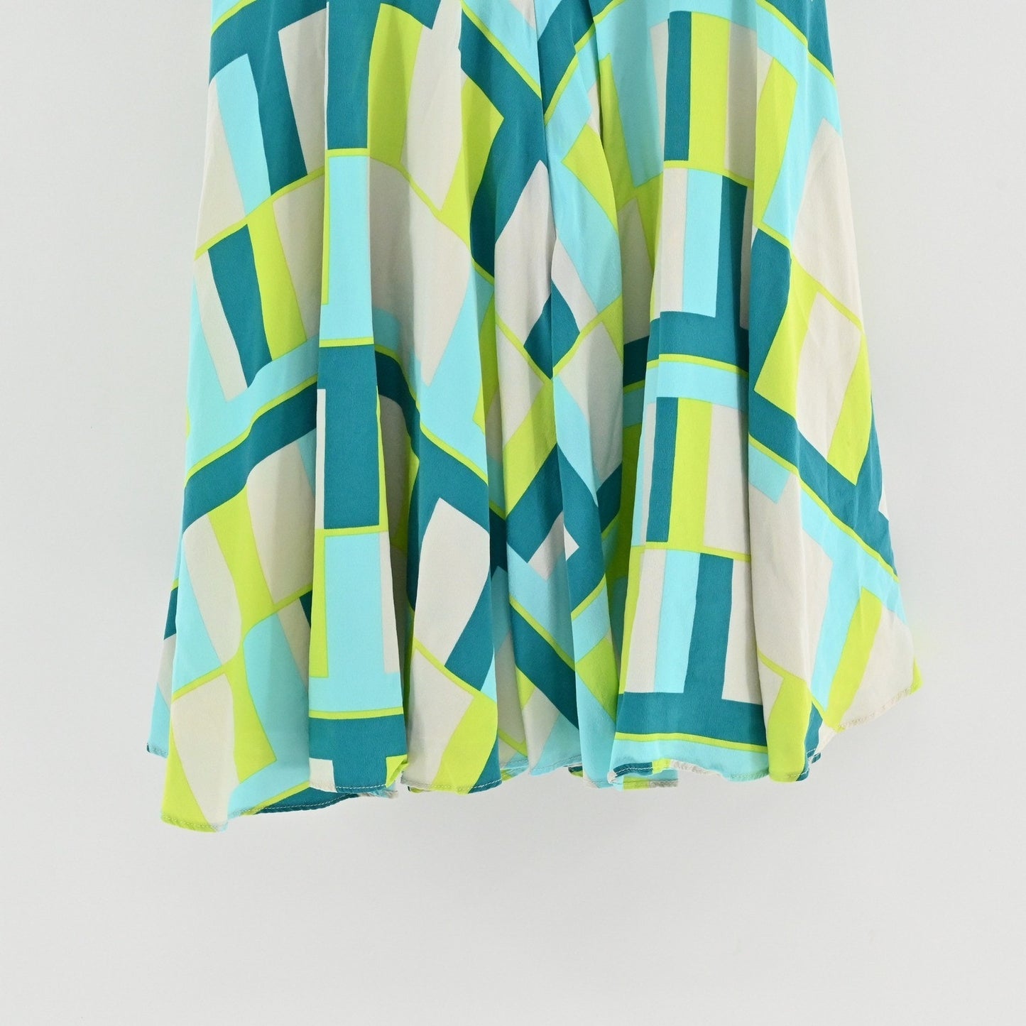 Amanda Uprichard Silk Mini Dress Size XS Geometric Retro Mod Playful Sleeveless