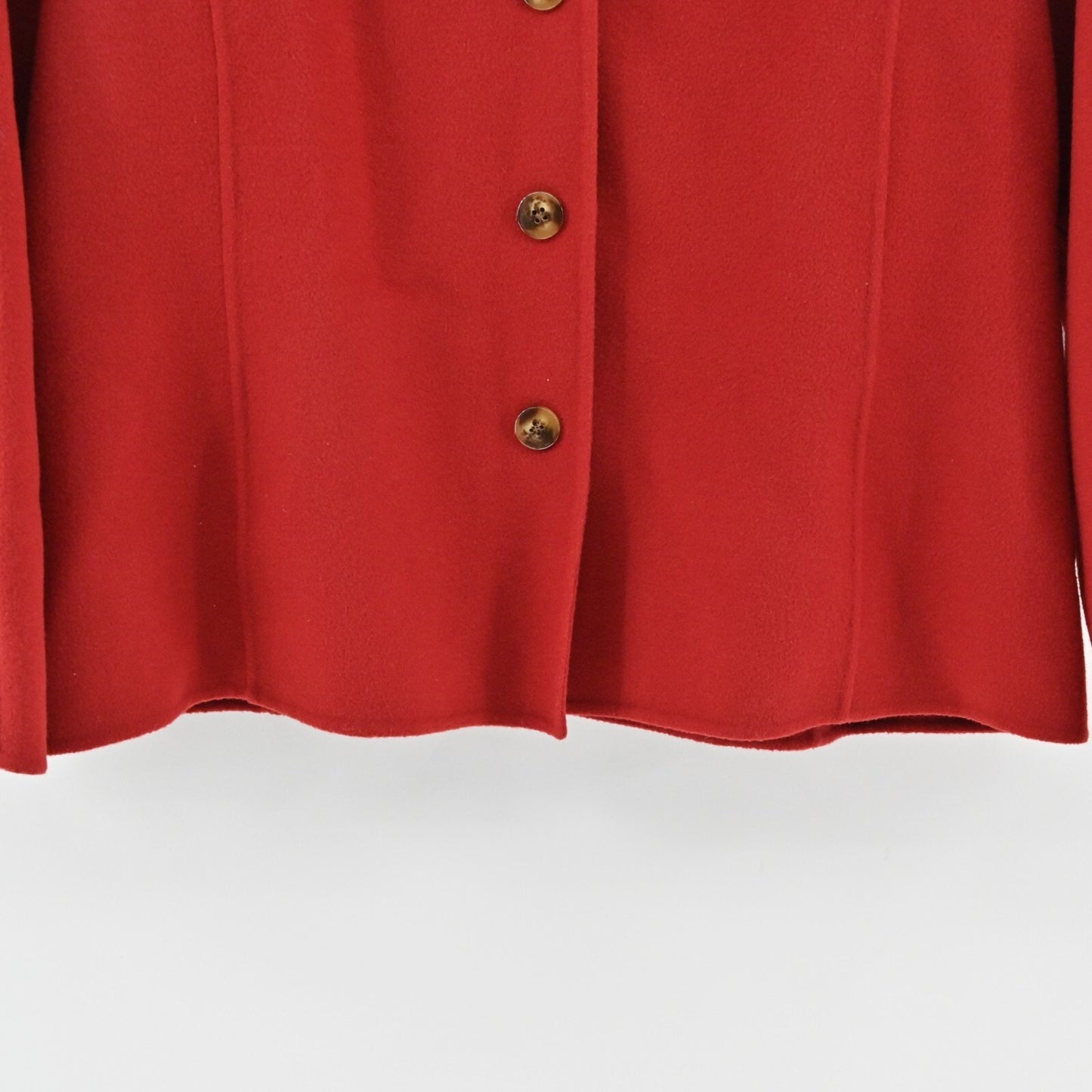 LINDA ALLARD ELLEN TRACY Womens Wool Jacket Size XXL Red Button Front Classic