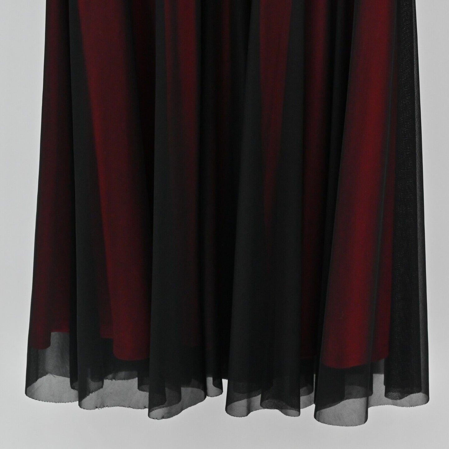 LA NOUVELLE RENAISSANCE Dress Womens Sz 10 Black Red Mesh Embellished Sleeveless