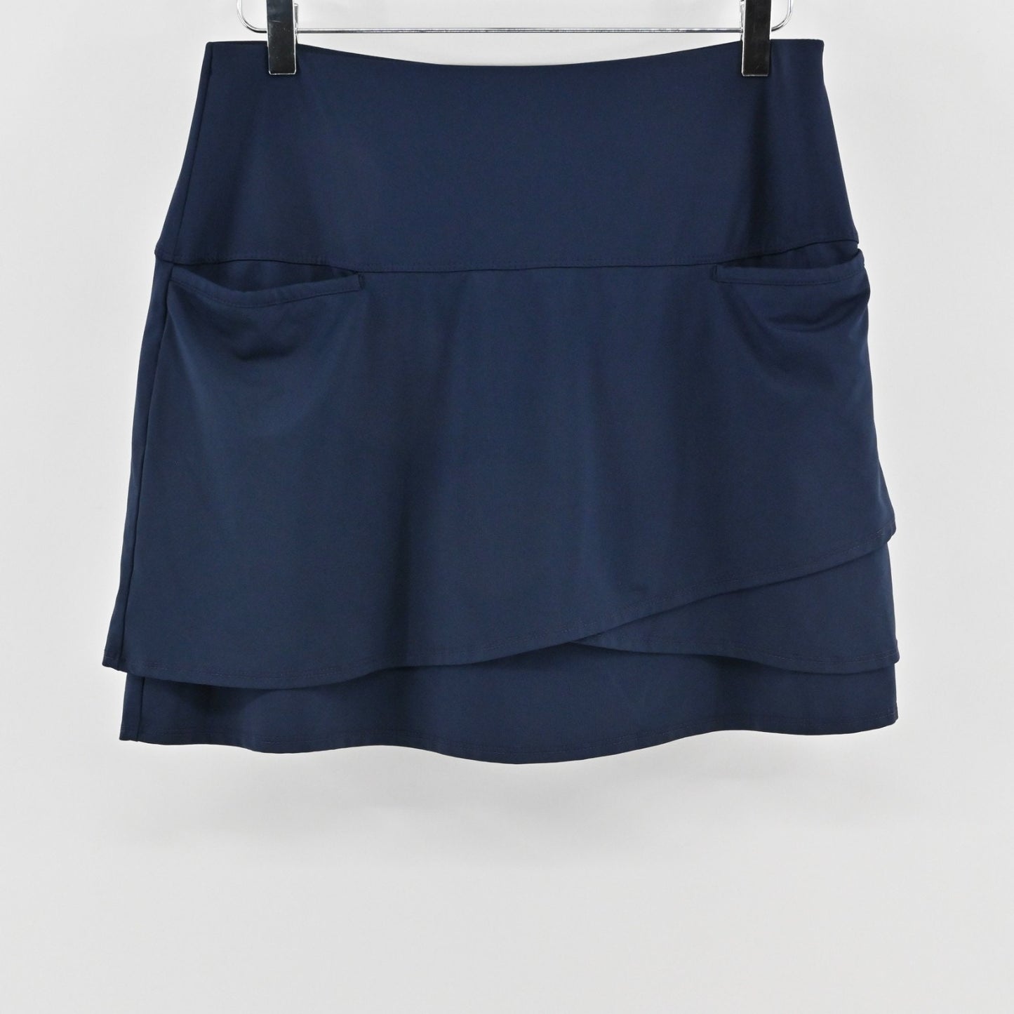 Lucky in Love Scallop Short Golf Skort Size L Navy Tennis Athletic Pickle Ball