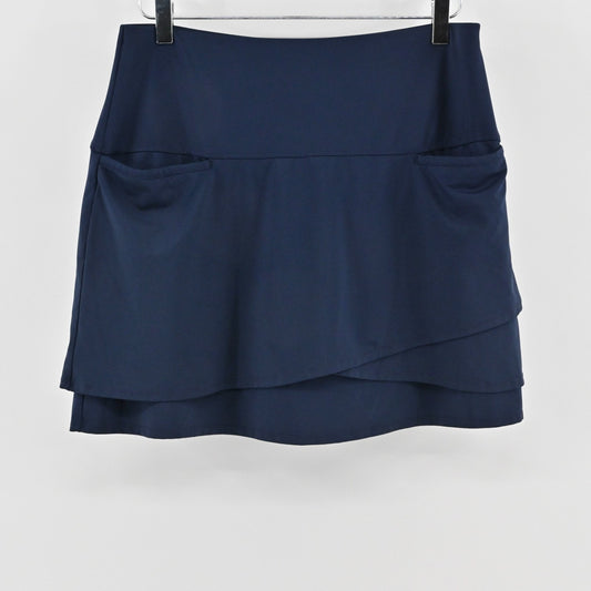 Lucky in Love Scallop Short Golf Skort Size L Navy Tennis Athletic Pickle Ball