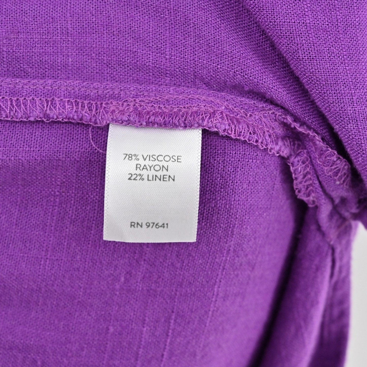 J Jill Linen Midi Dress Size S Purple Puff Sleeve Boho Lagenlook Button Front