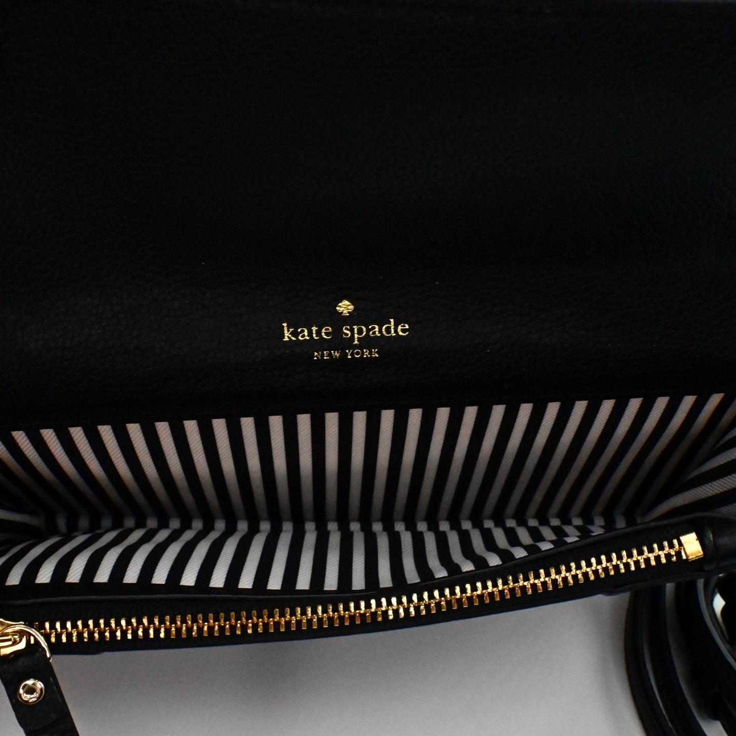 Kate Spade Kaela Carmel Court Black Leather Small Crossbody Bag Classic Flap