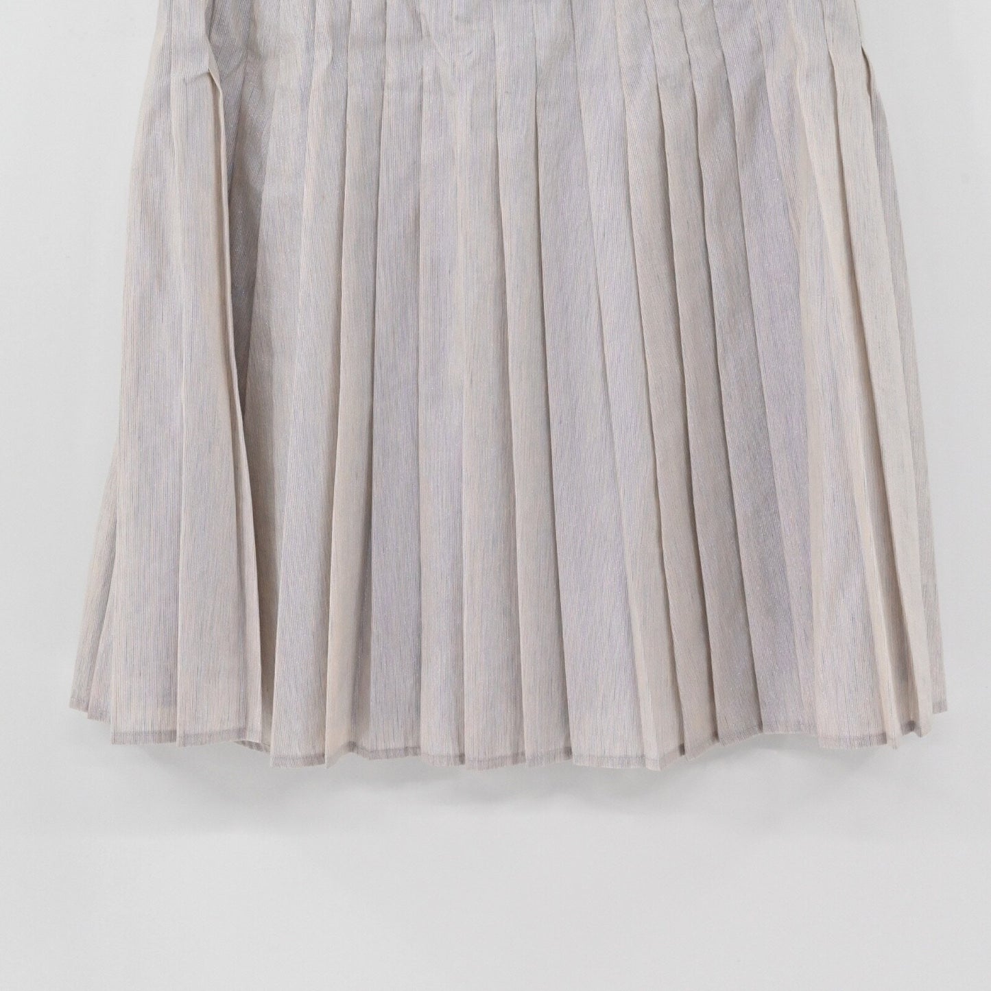 Vtg ZENOBIA Womens Pleated Skirt Size 10 Fairy Shimmer Sequin Beaded Linen Y2k