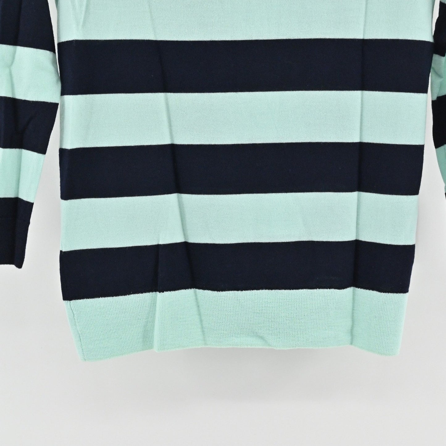 J Crew Womens Tippi Tie Neck Sweater Size M Merino Wool Striped Cozy Preppy Chic