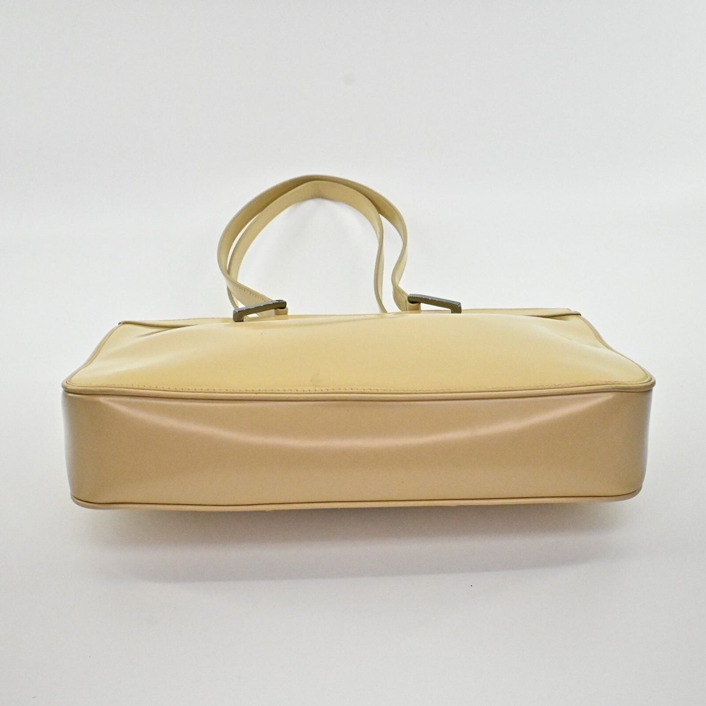 GUCCI Bag Jackie Beige Patent Leather Double Handle Classic Shoulder Tote Bag