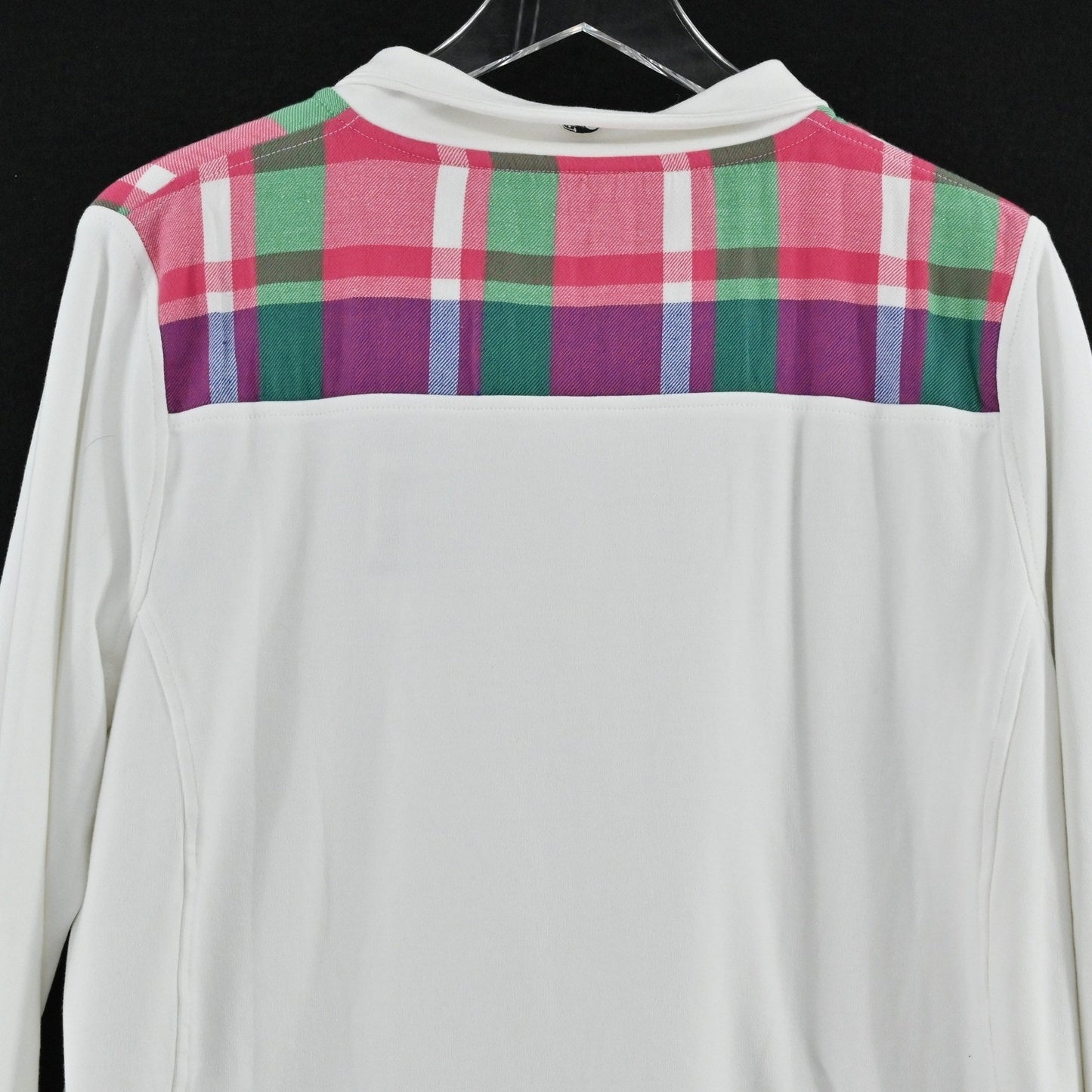 Vineyard Vines Womens Tiddings Tartan Pullover Size XL Preppy Jersey 1/4 Zip