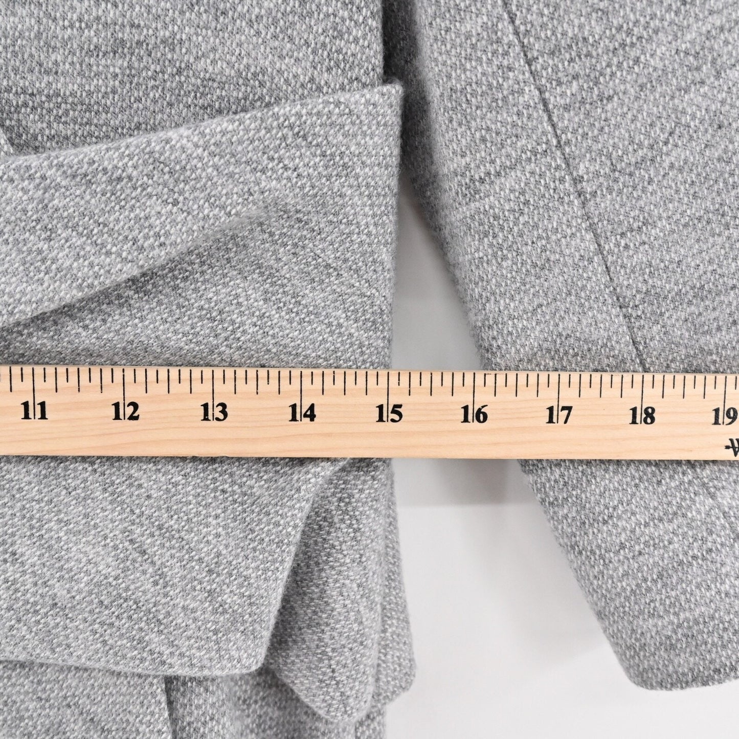 THE FOLD Arlington Sheath Dress Size 12 Gray Wool Cotton 3/4 Sleeve Layered NEW