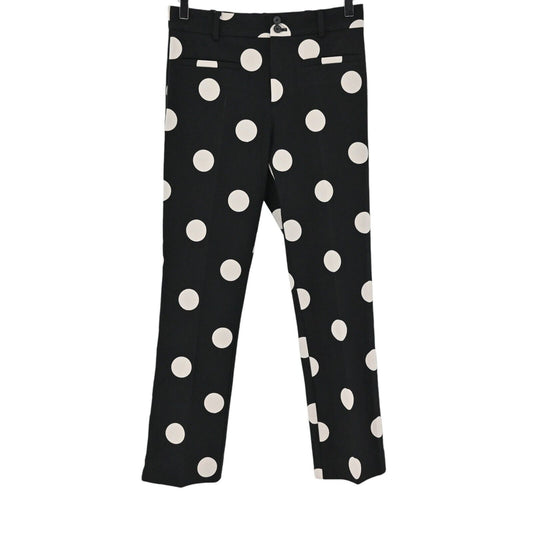 ANTHROPOLOGIE Pants Womens Sz 2 Black Polka Dot The Essential Skinny Kick Flare