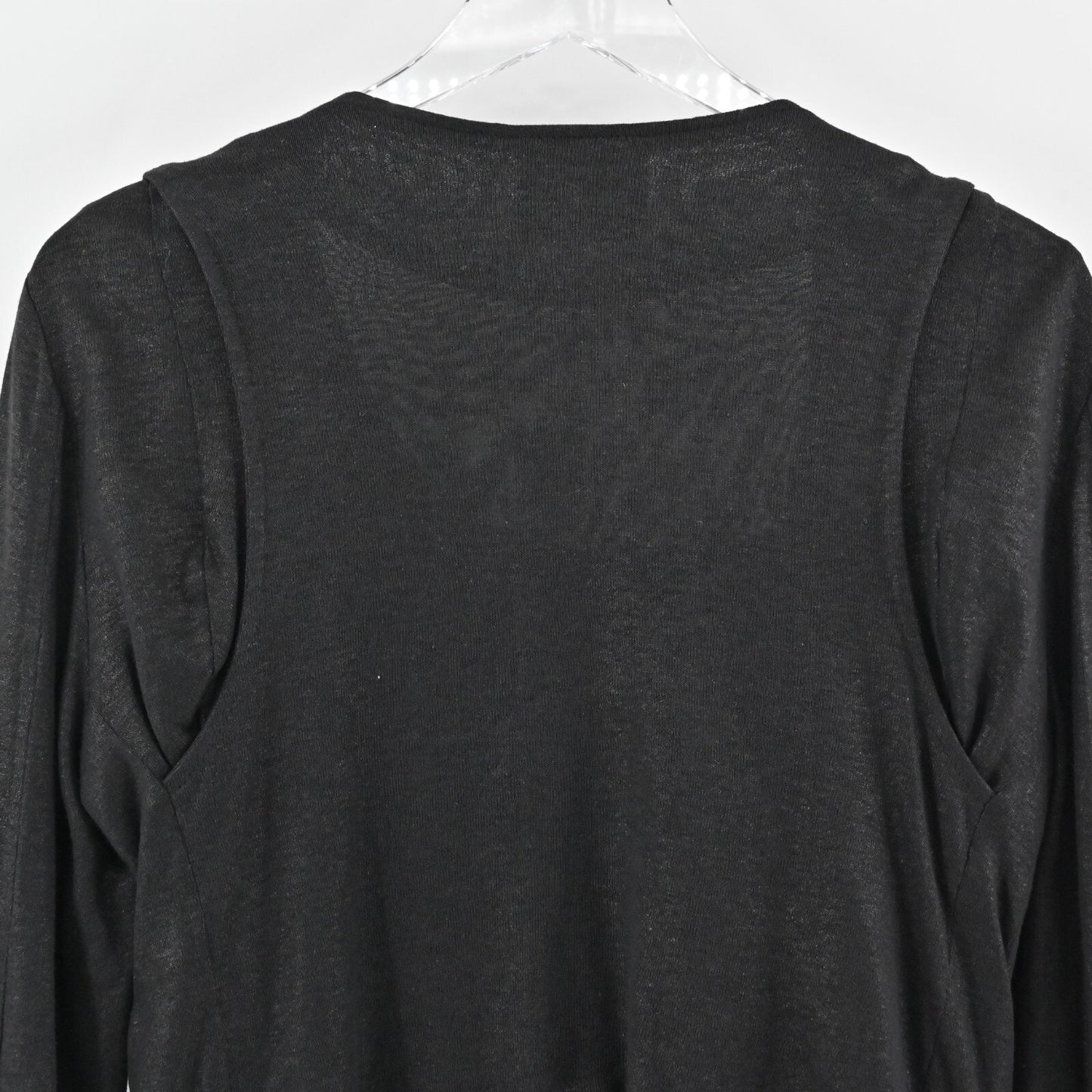 MONROW Jacket Womens Size M Black Linen Moto Asymmetrical Zip Front Rocker Chic