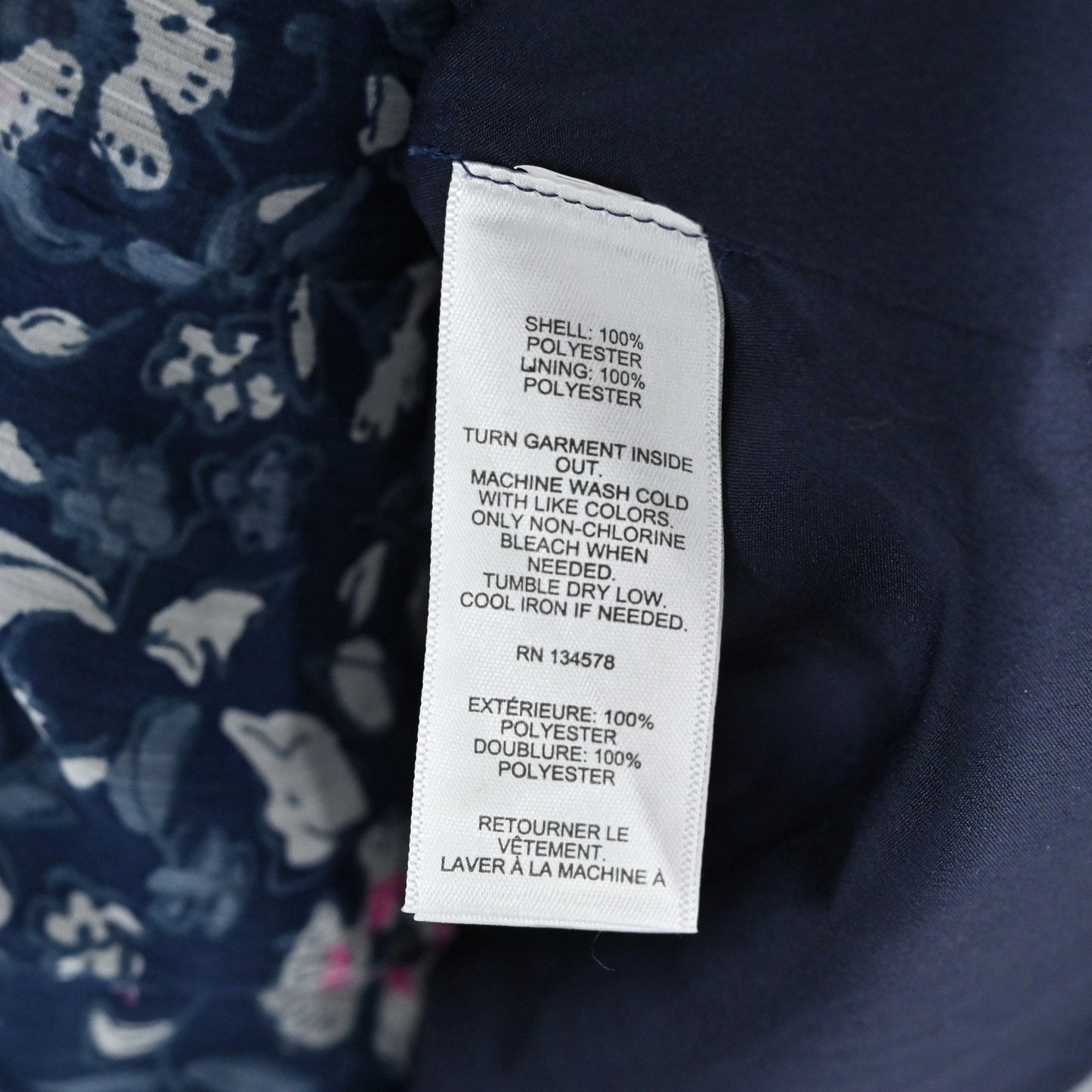 Vineyard Vines Chiffon Floral Dress Size XS Romantic Navy Pink Ruffle Brunch