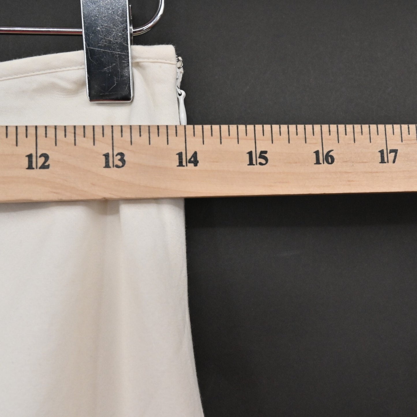 Vtg ANN TAYLOR Embroidered Skirt Size 4P Petites Ivory Green Flower Tiered ALine