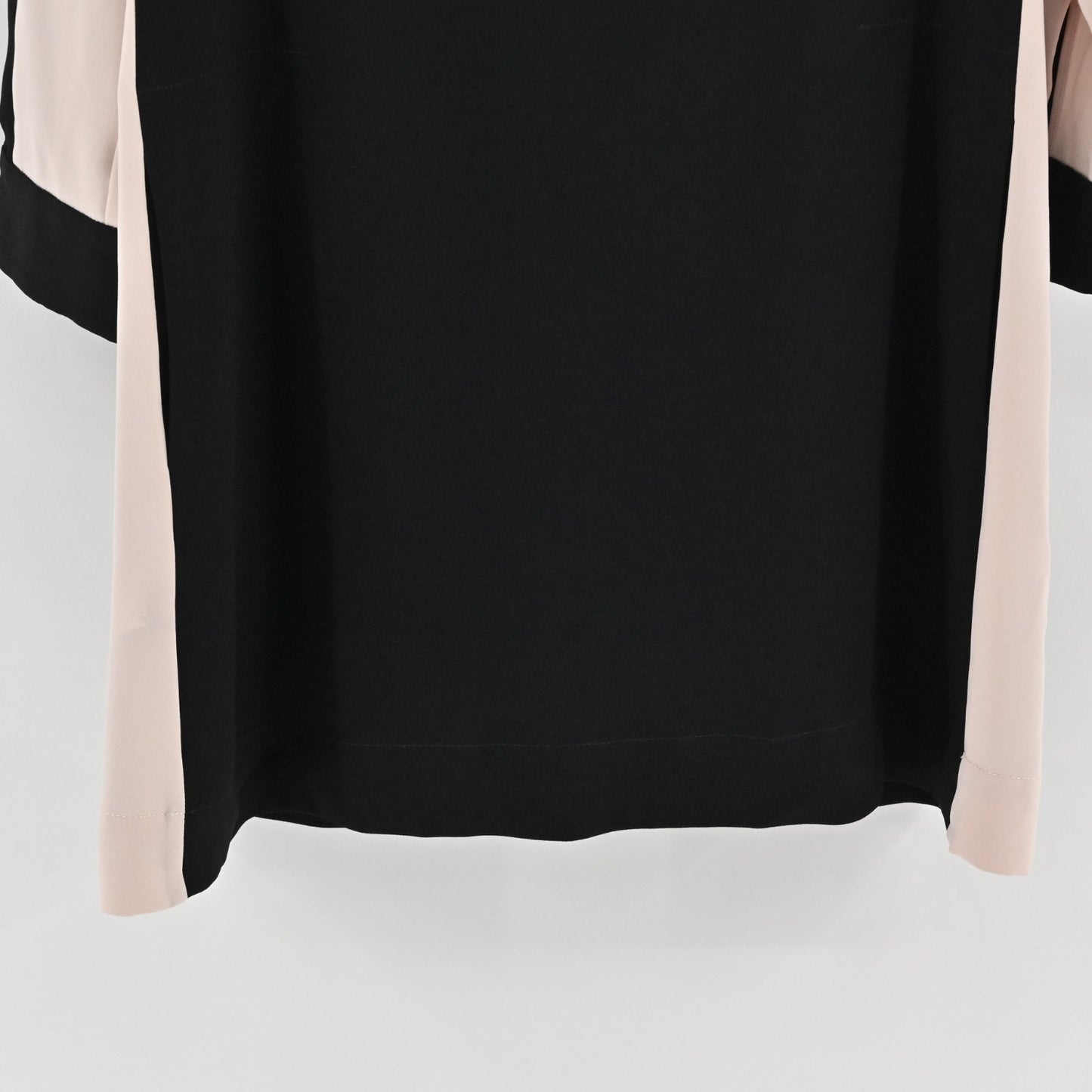 BCBGMaxazria Color Block Shift Dress Size XS Black Blush Pink Office Capsule