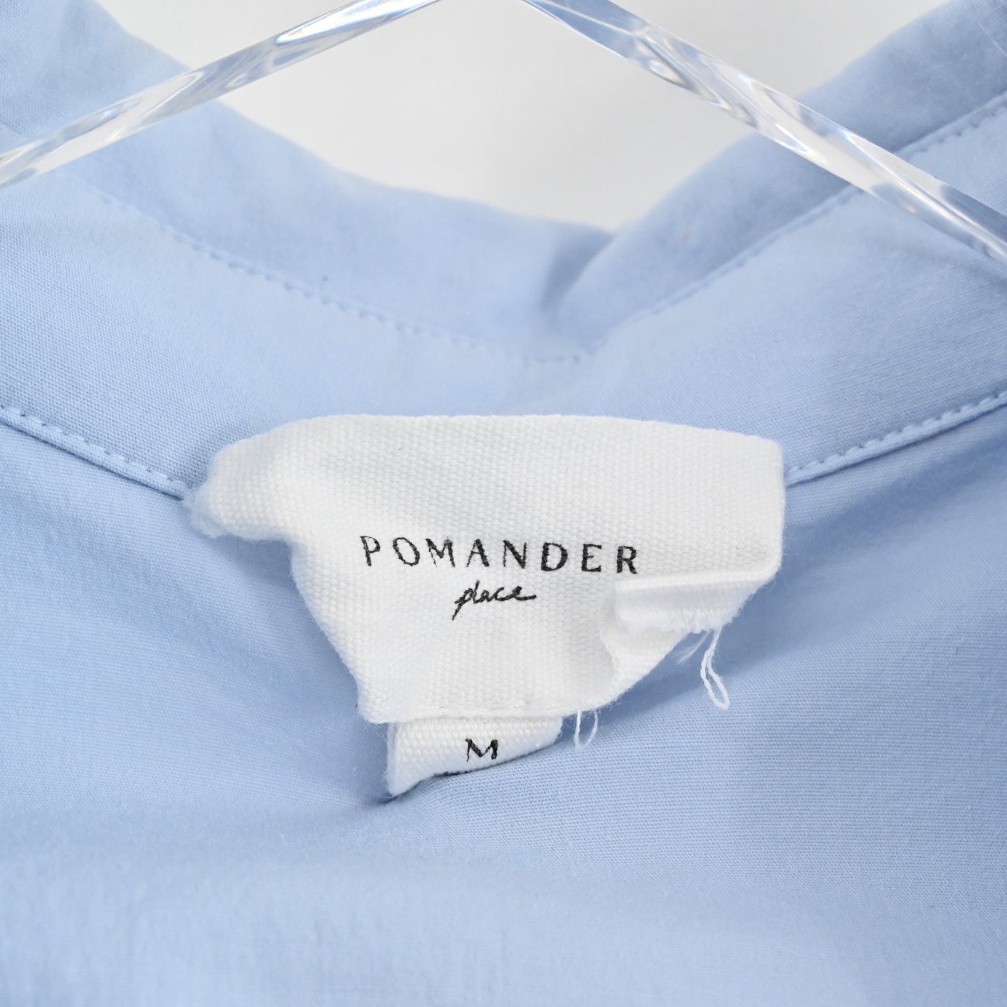 Tuckernuck Cleia Dress Size M Drop Waist Pomander Place Light Blue Swing Collar