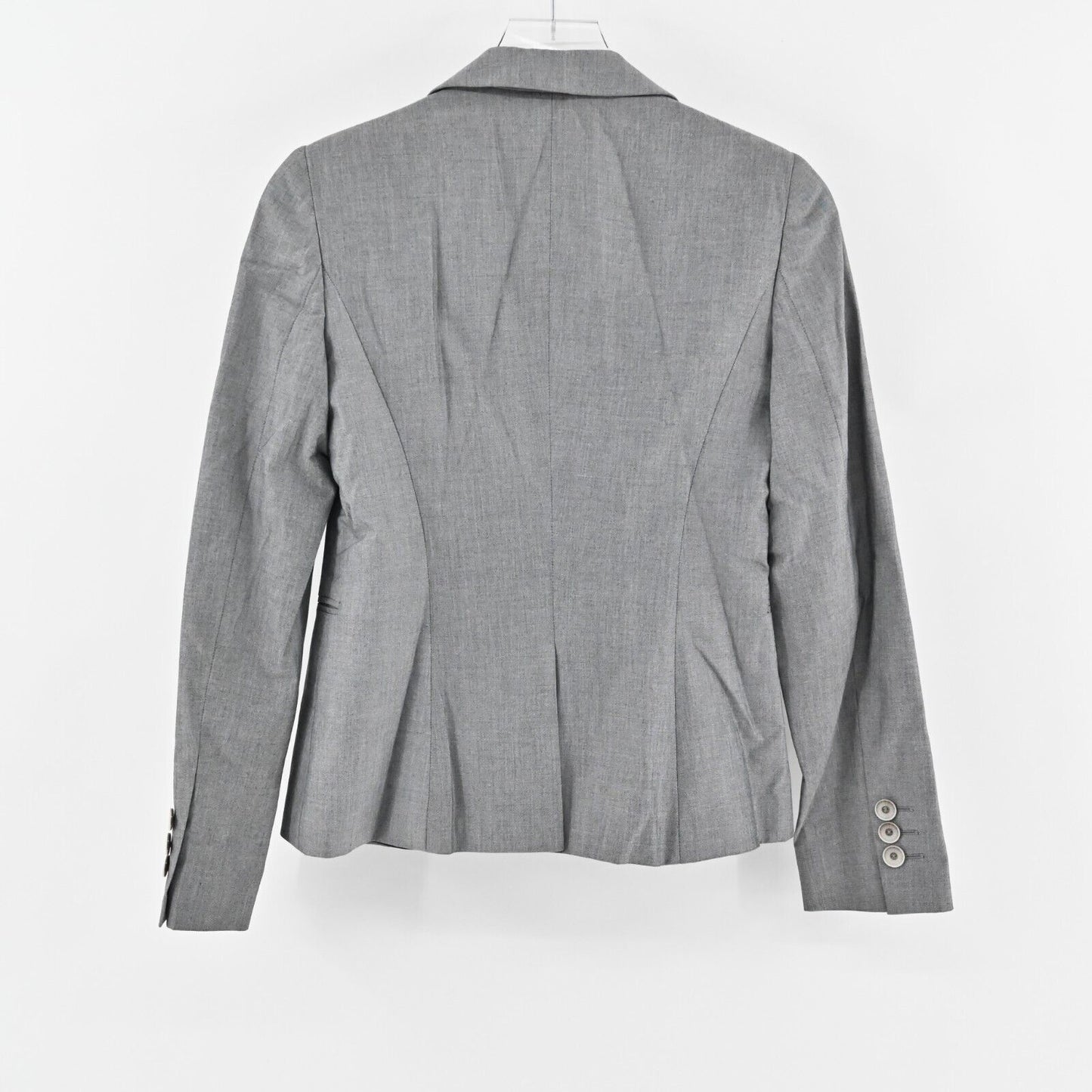 EMPORIO ARMANI Blazer Womens Size 40 Gray Single Breasted Button Front Jacket