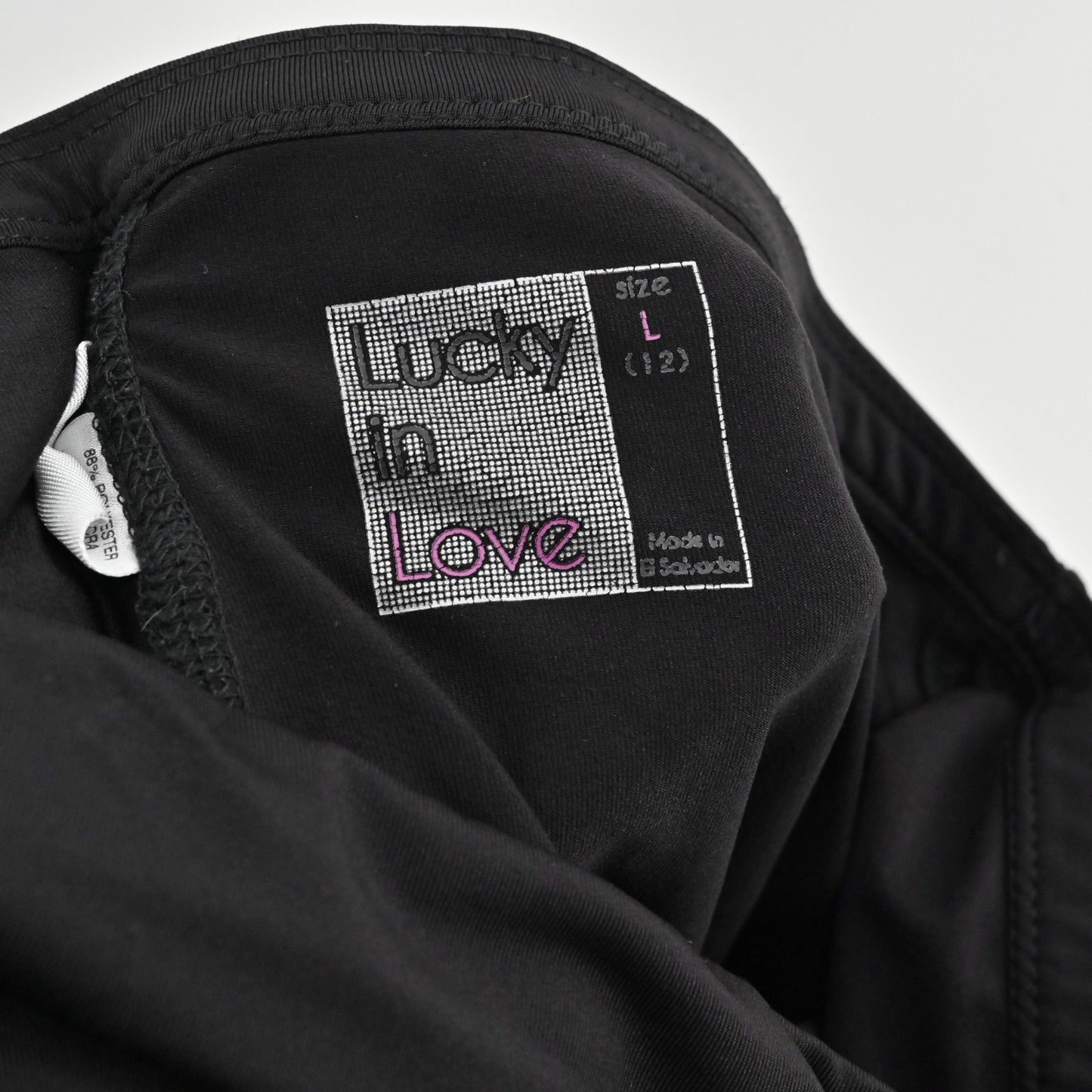 Lucky in Love Scallop Short Golf Skort Size L Black Tennis Athletic Pickle Ball