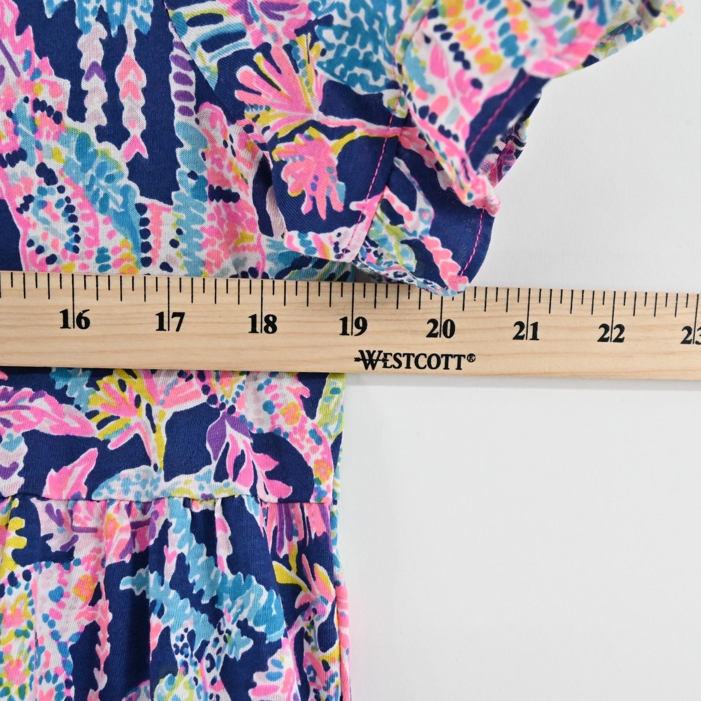 Lilly Pulitzer Girls Jodie Dress Size XL Seen and Herd Short Sleeve Swing Tiered