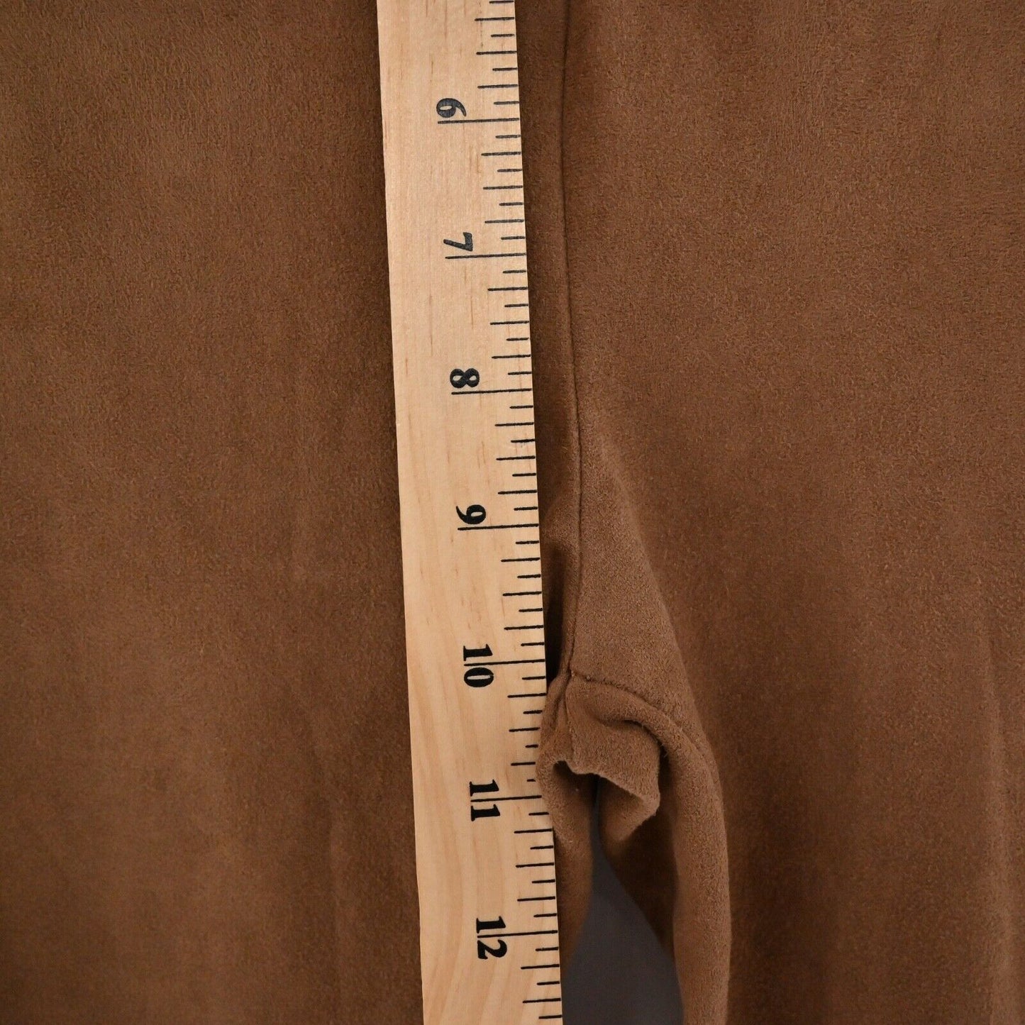 LYSSE Pants Womens Size XS Brown Faux Suede Mid Rise Equestrian Pull On Skinny
