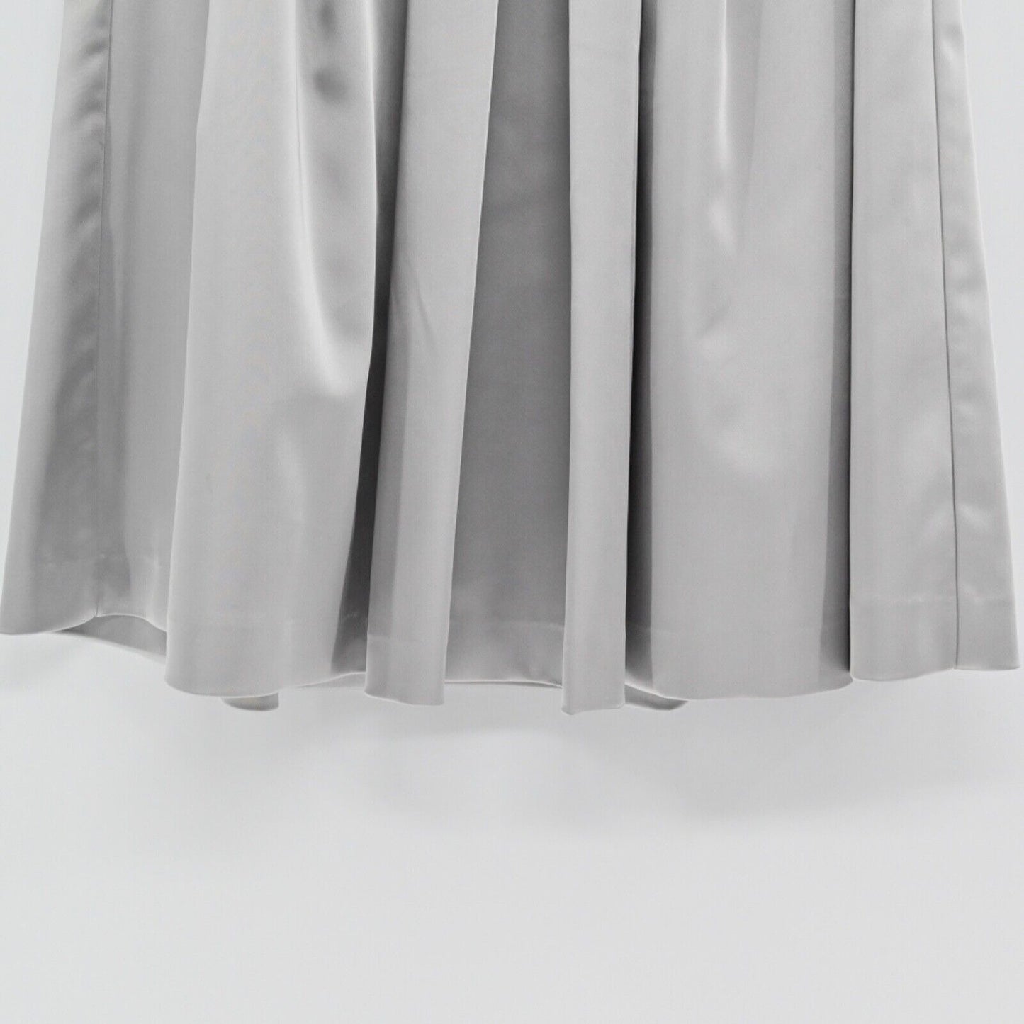 ZARA Pleated Skirt Womens Size XS Satin Gray Retro Academia Preppy Office Career
