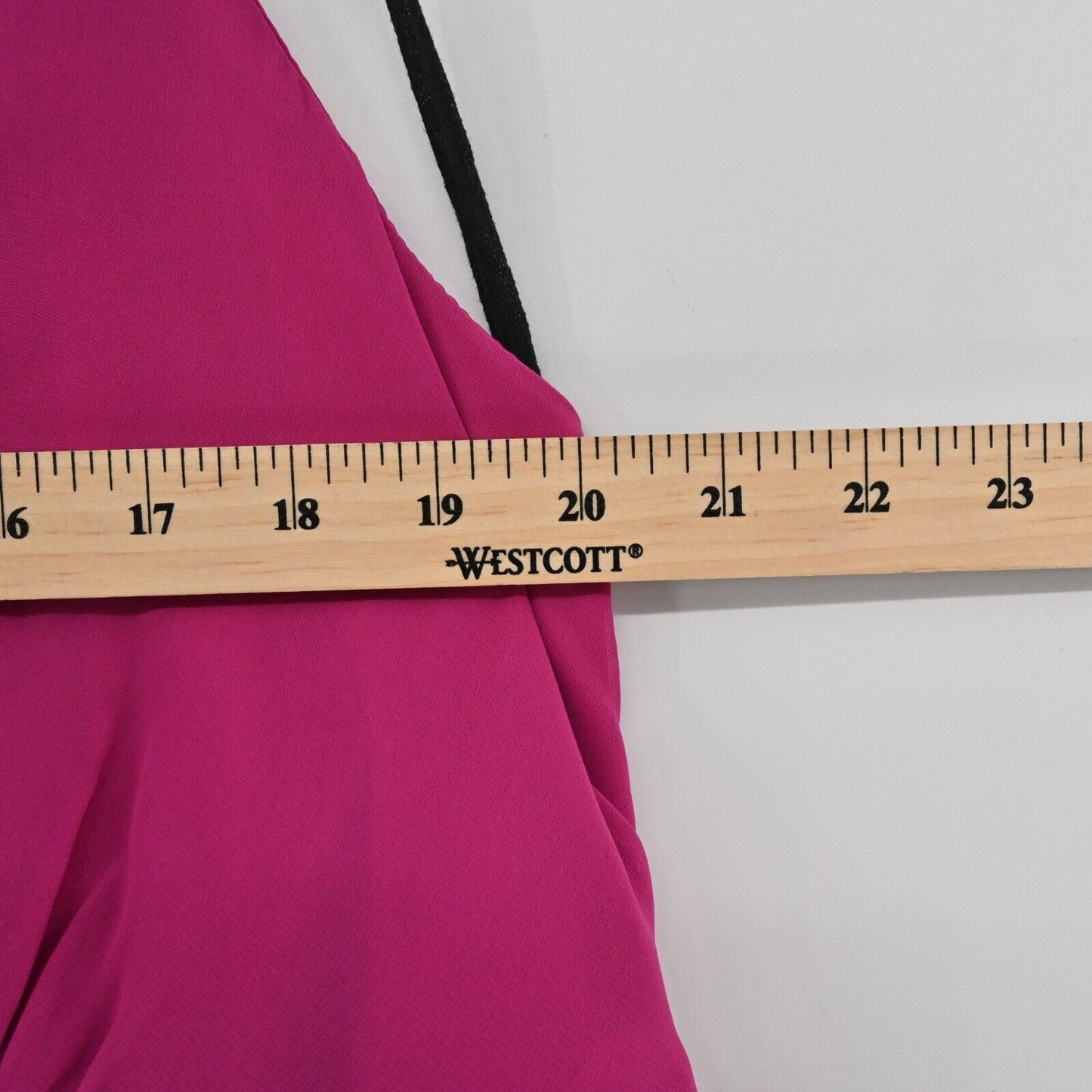 Vtg JESSICA HOWARD Dress Womens Size 16WP Petite Solid Fuchsia Pink Halter Mini