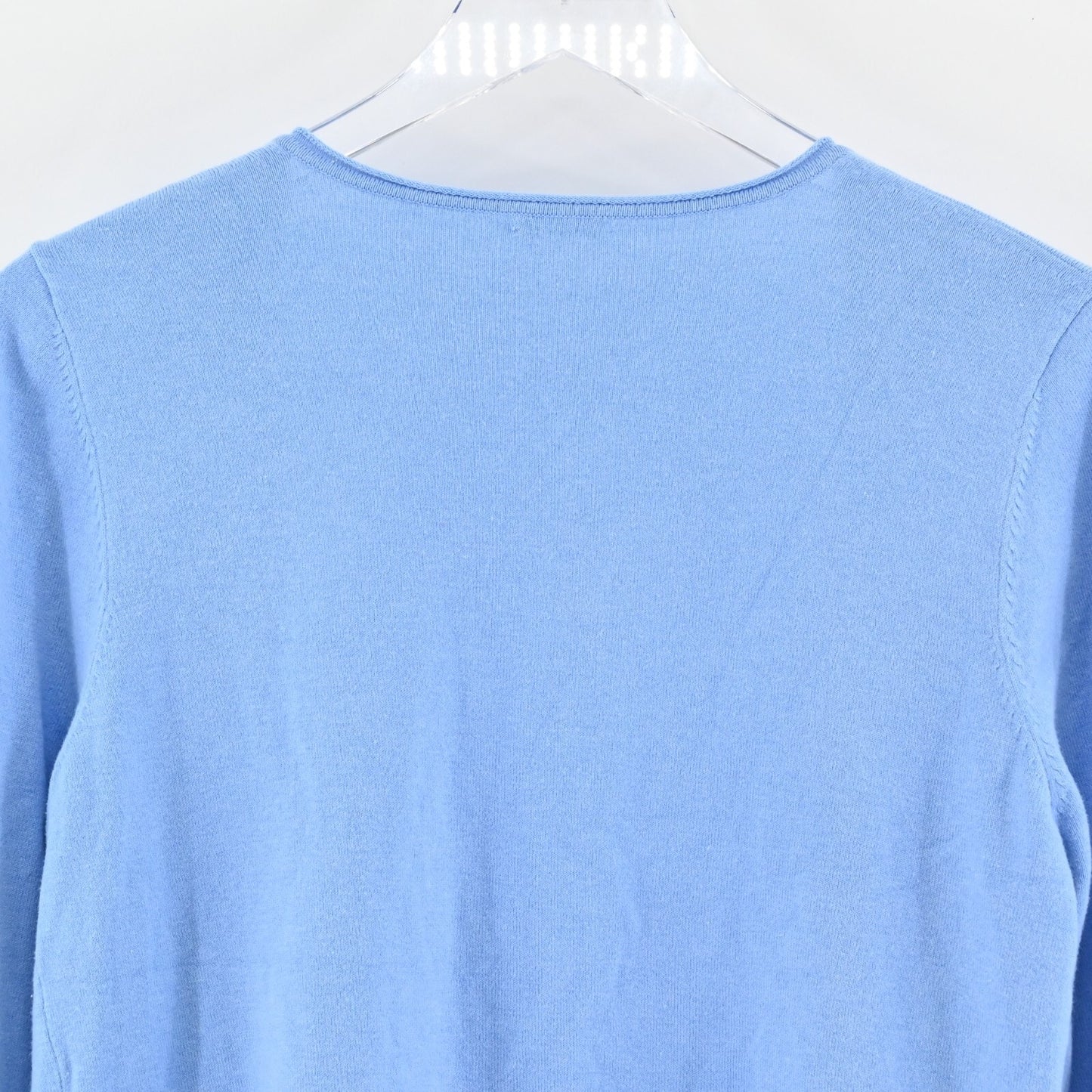 J MCLAUGHLIN Cardigan Sweater Womens Size M Solid Blue Cotton Modal Blend Knit