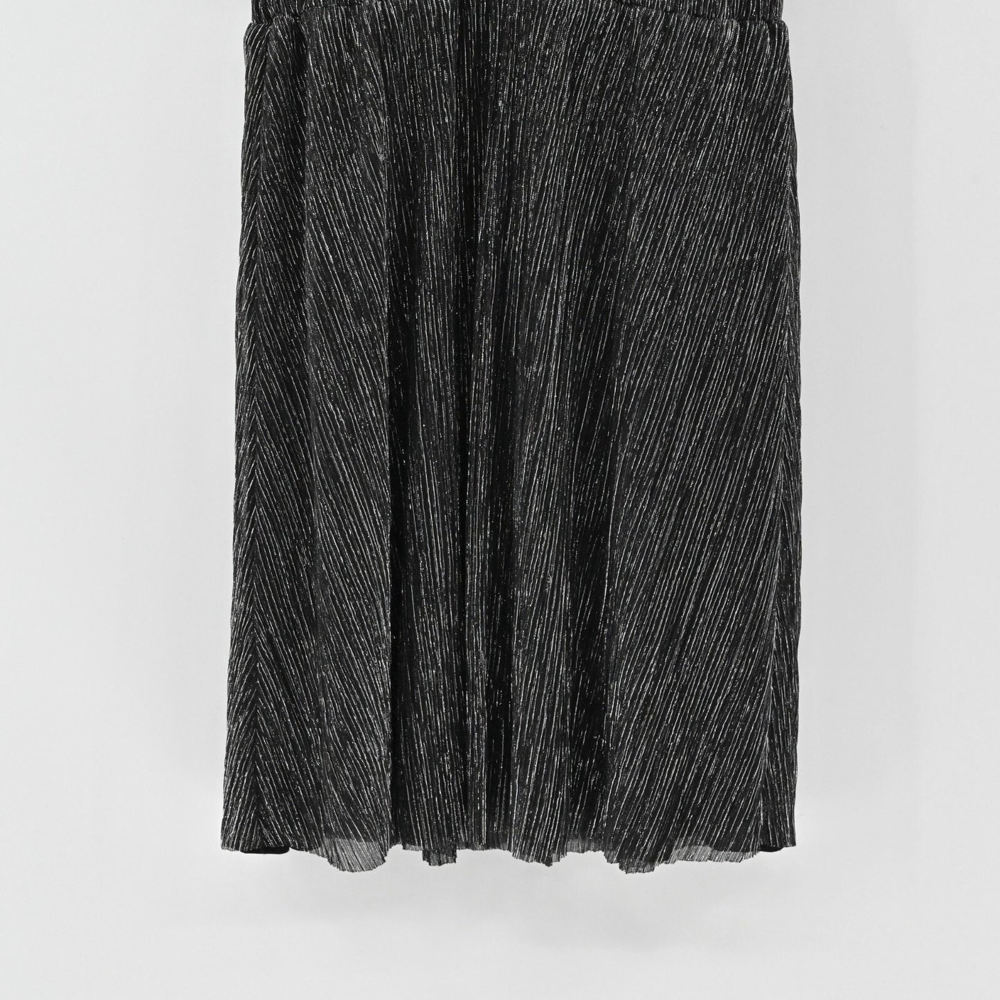 MAJE Womens Shimmer Mini Dress Size S Shiny Metallic Black Silver Sleeveless