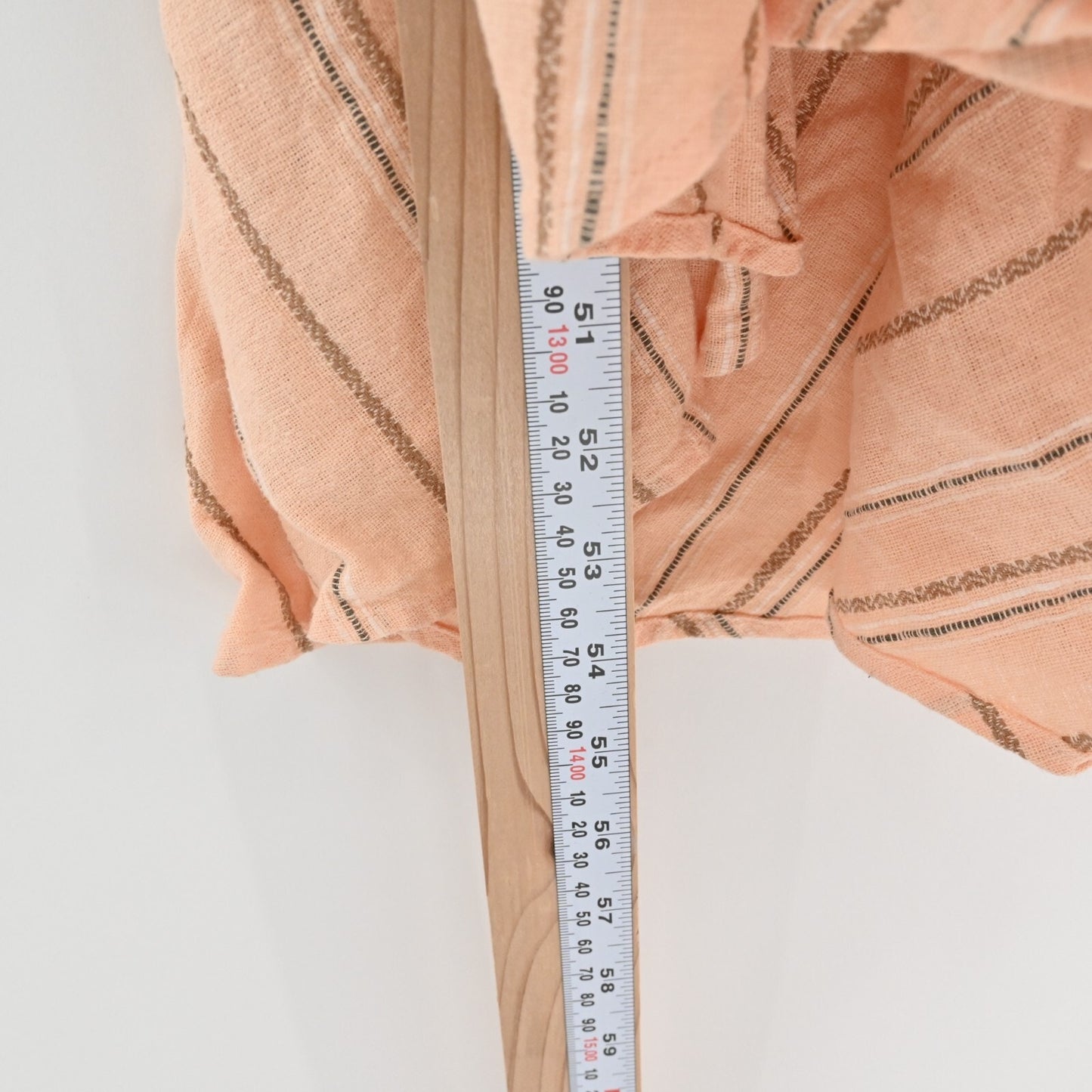 CALVIN KLEIN Dress Sz 2 Orange Linen Cotton Striped Belted Maxi V Neck Vacation