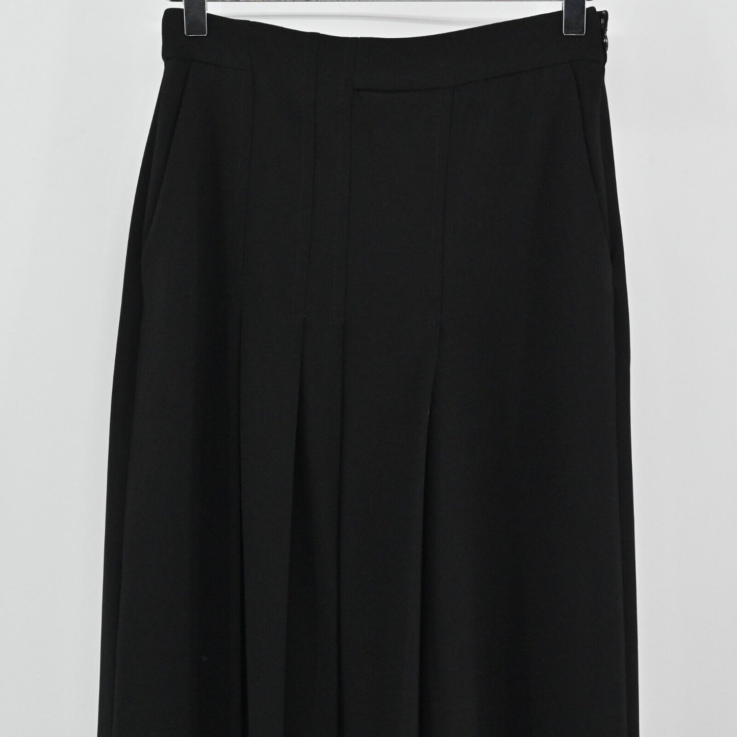 ZARA Pants Womens Size XS Black Wide Leg Flowing Pleated High Waisted Cropped